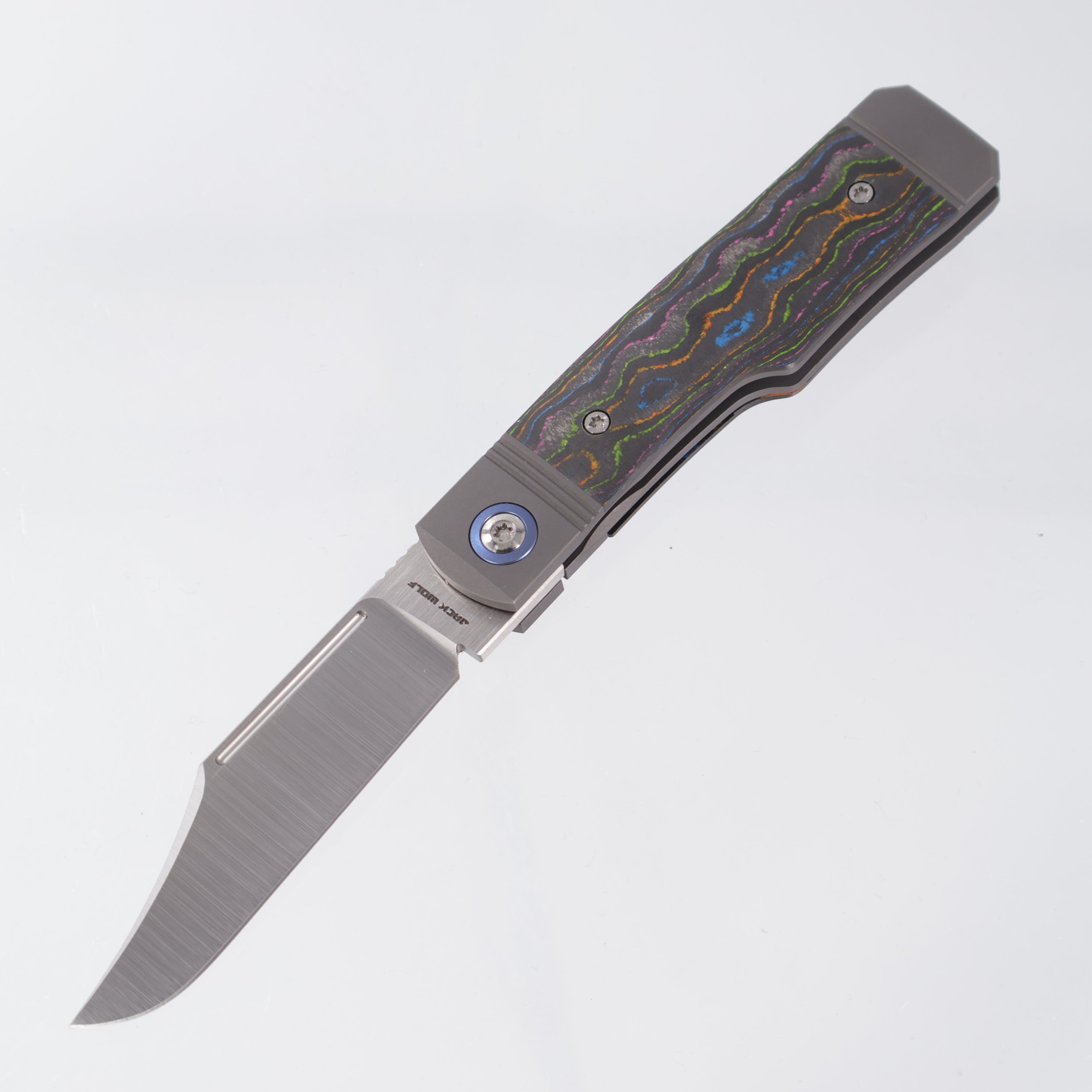 Jack Wolf Gunslinger Jack - 80s CamoCarbon & Titanium - Satin S90V - GUNSL-03-CC-80S