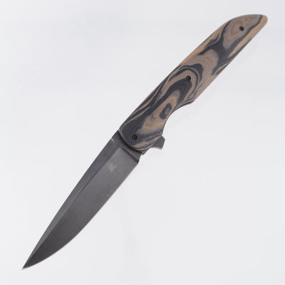 Jason Clark Model 88 - Camo Marbled G10 w/ Black Ano Ti Liners - Black Stonewash Nitro-V