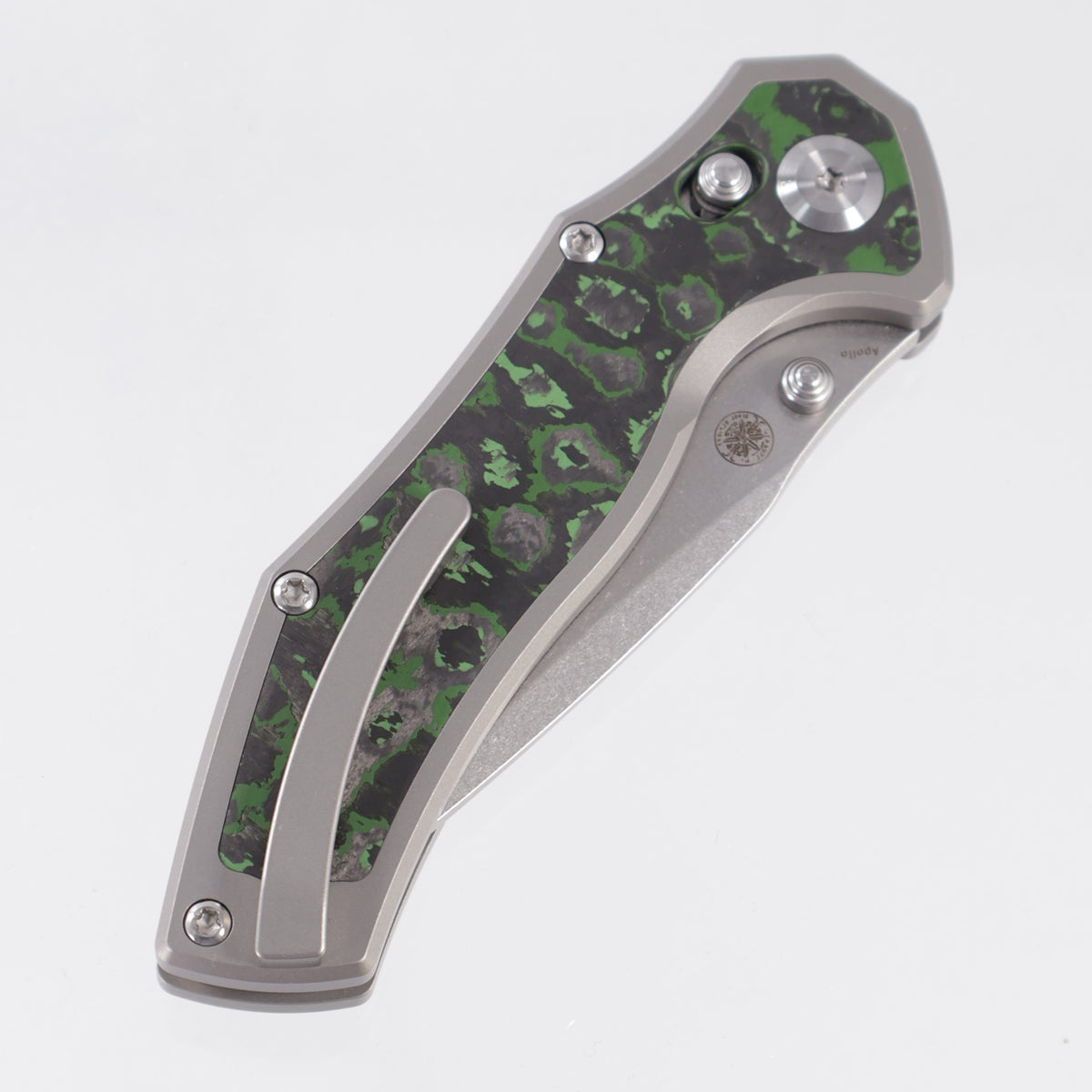 Kansept Apollo - Stonewash Titanium w/ Junglewear Fat Carbon Inlays - Stonewash S35VN - K2107V1