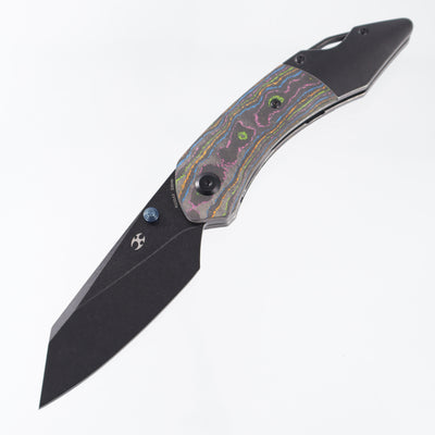 Kansept K9 - 80s Camo Carbon w/ Blackwash Titanium Bolsters - Blackwash S35VN - K1151A3