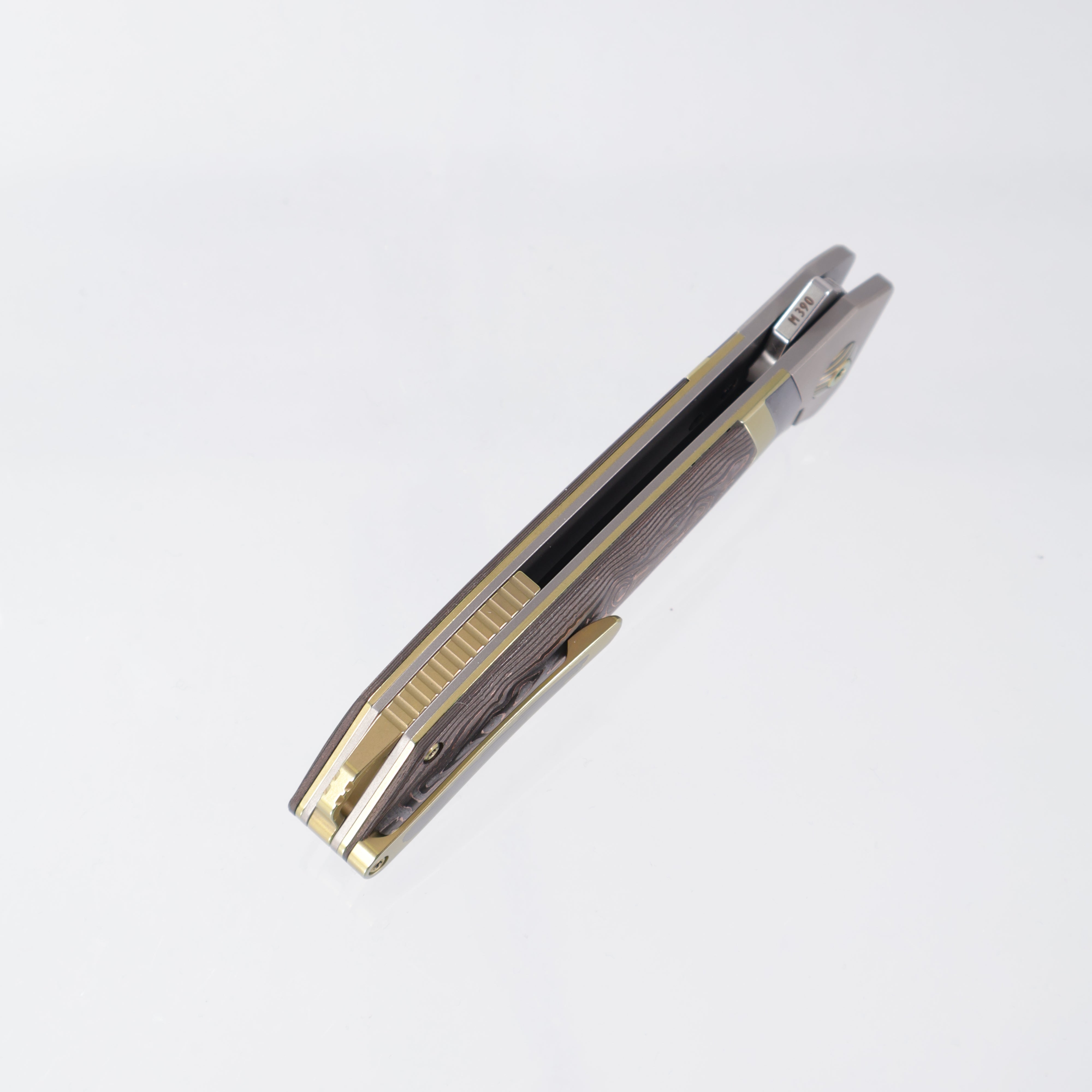 Karbon Smokeshow - M390 Bead Blasted - Ti & Copper CarbonFiber - KARB121