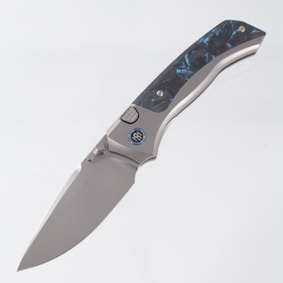 Remette Steed - Blue/Black CF & Titanium - M390 Pearlescent Stonewash - RTWS-TB
