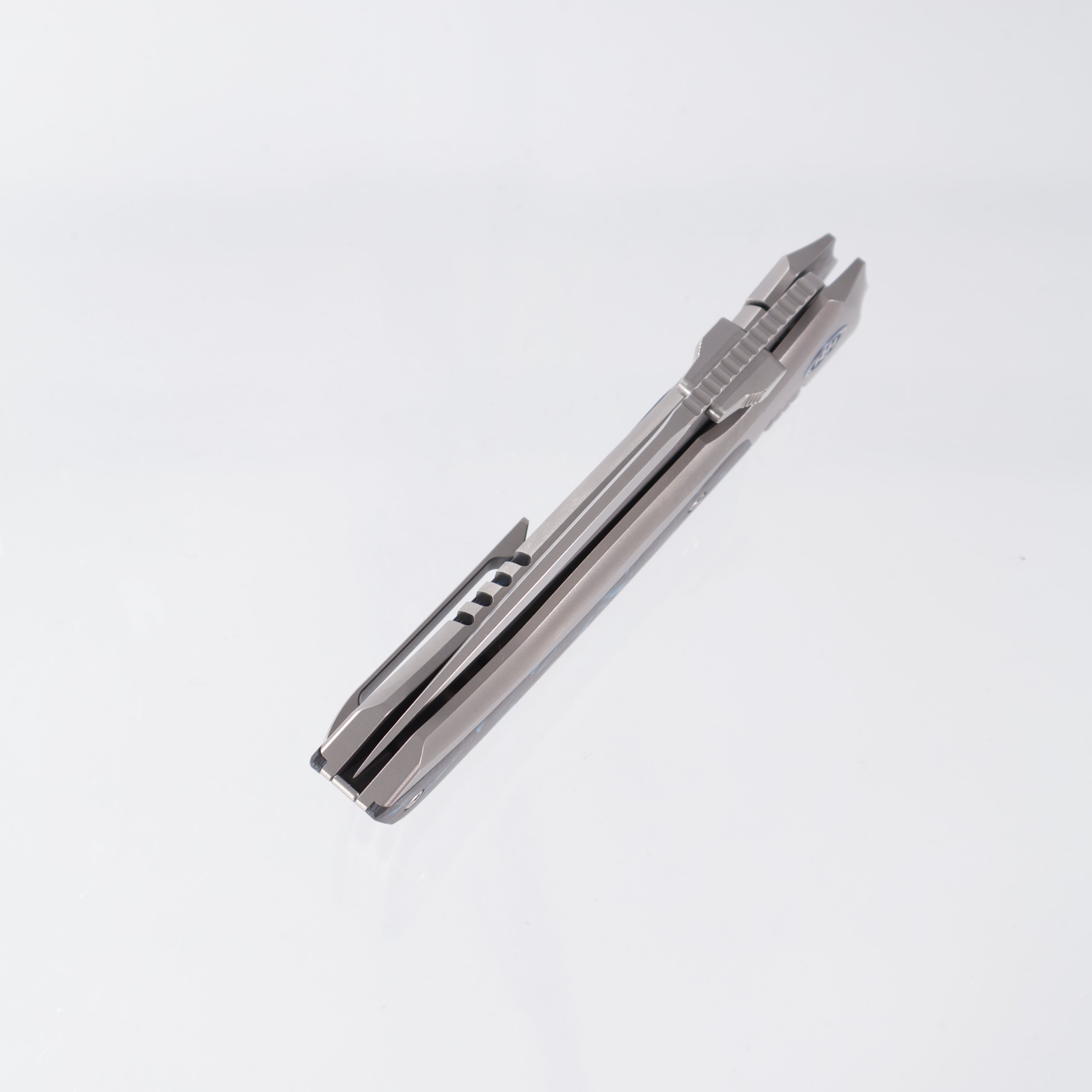 Remette Steed - Blue/Black CF & Titanium - M390 Pearlescent Stonewash - RTWS-TB