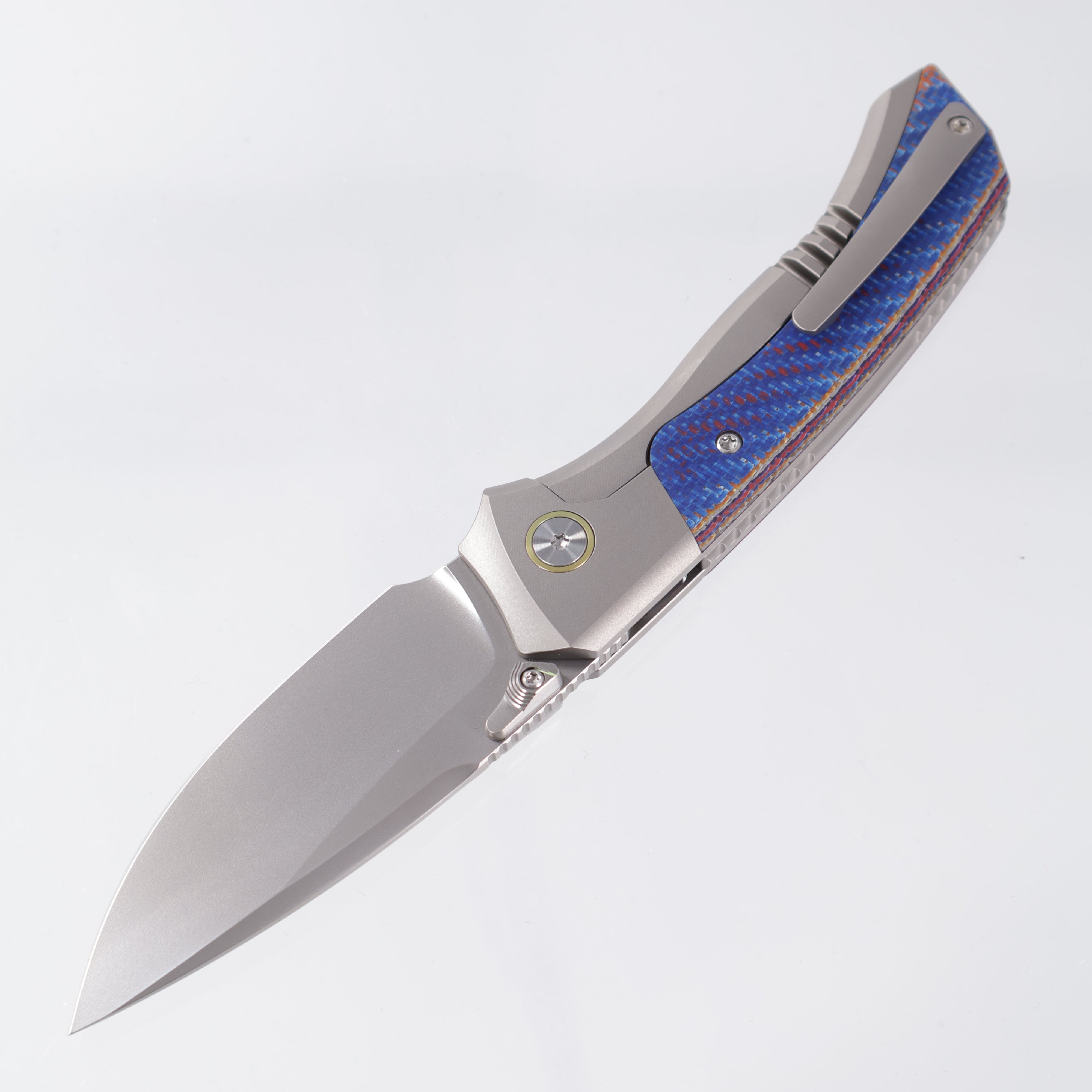 Remette Steed - Blue Twill CF & Titanium - M390 Pearlescent Stonewash - RTWS-TC