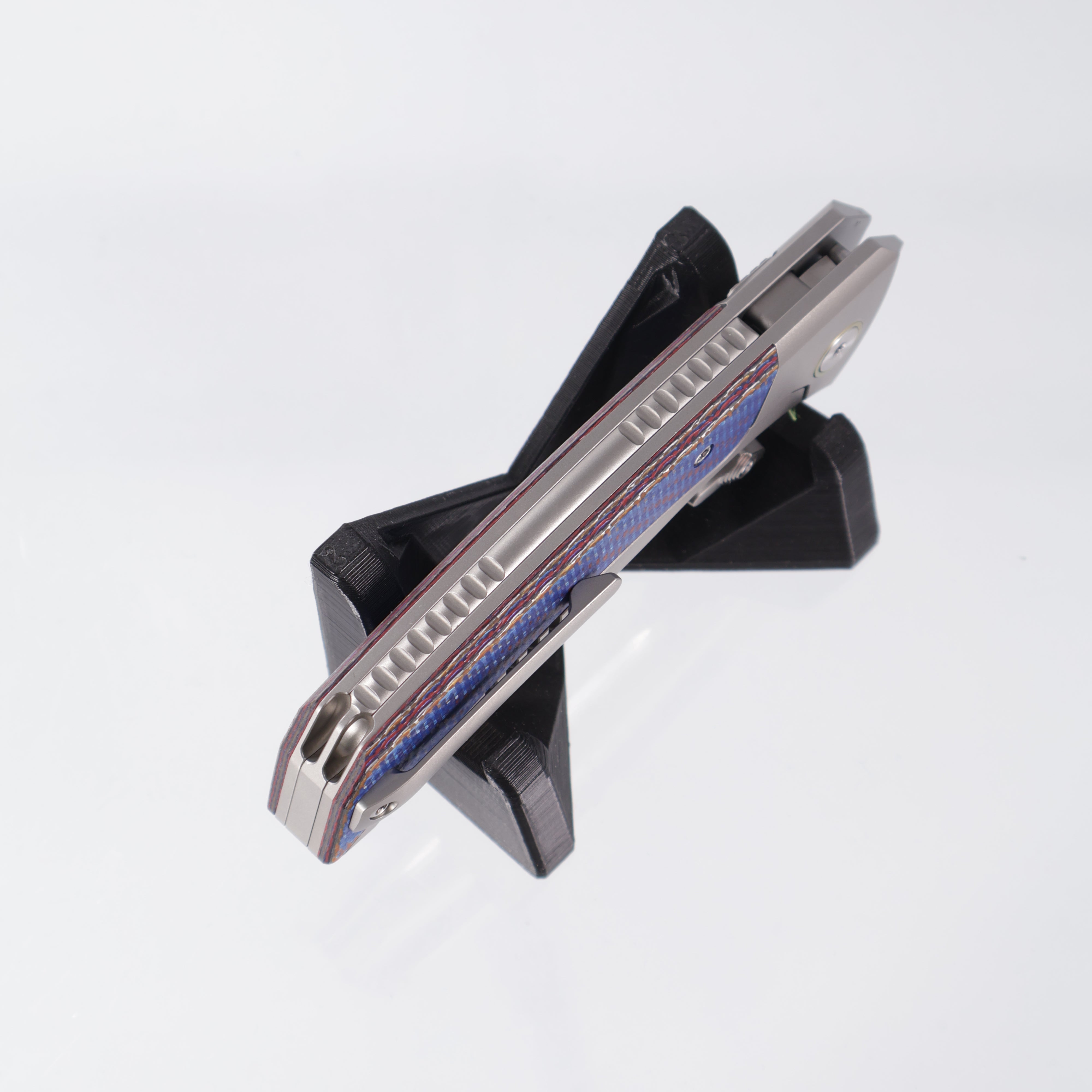 Remette Steed - Blue Twill CF & Titanium - M390 Pearlescent Stonewash - RTWS-TC