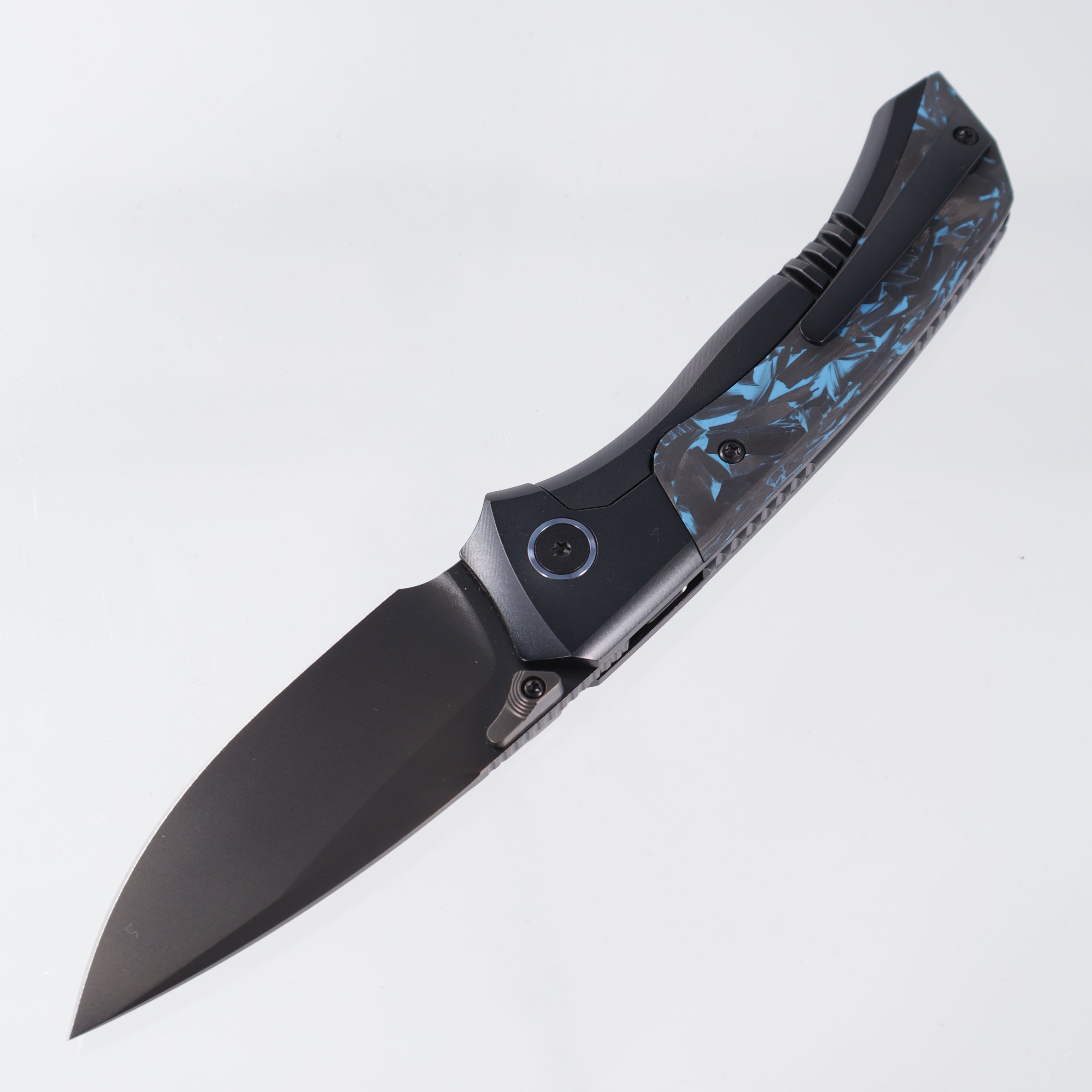 Remette Steed - Blue/Black CF & Black Titanium - DLC M390 - RTWS-BL