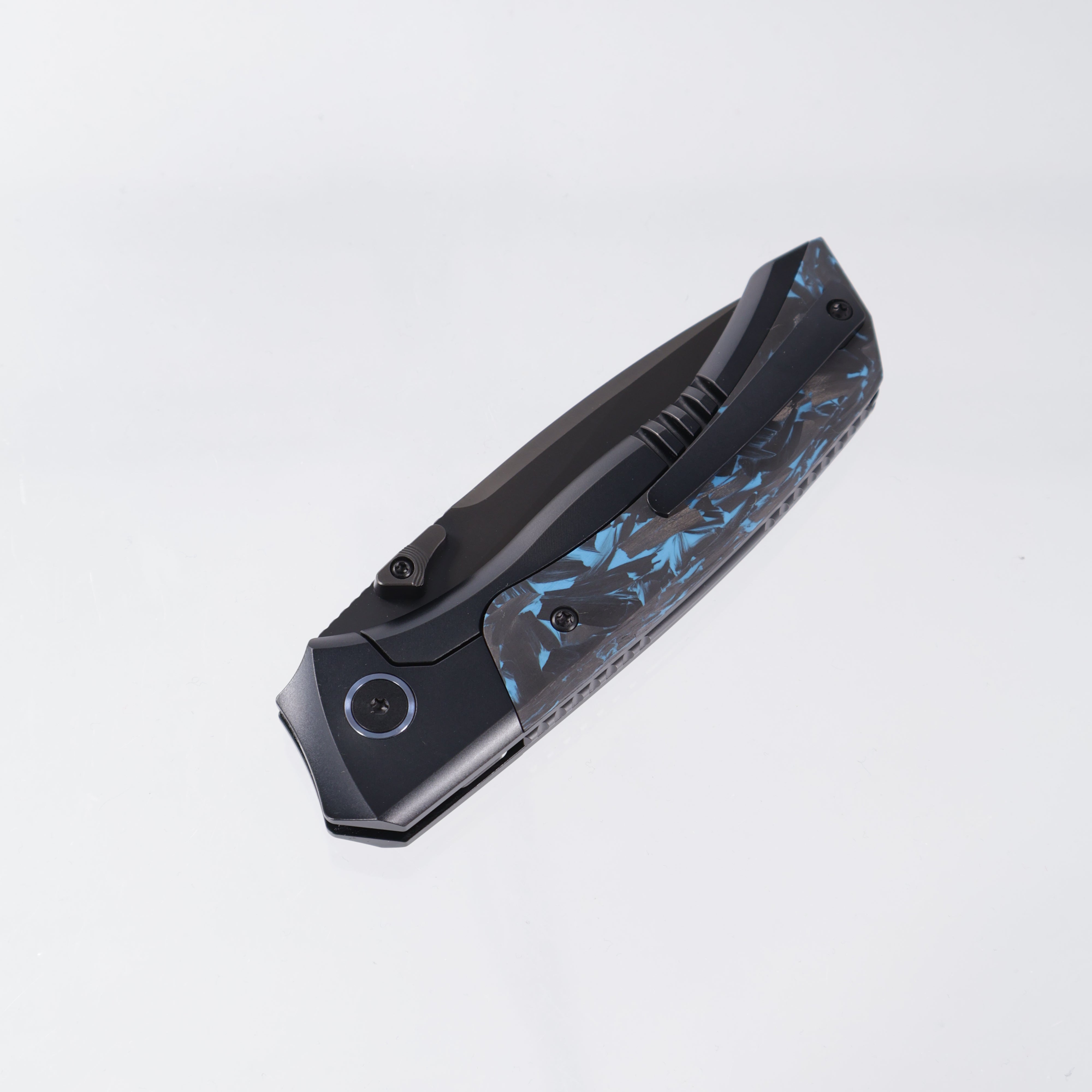 Remette Steed - Blue/Black CF & Black Titanium - DLC M390 - RTWS-BL