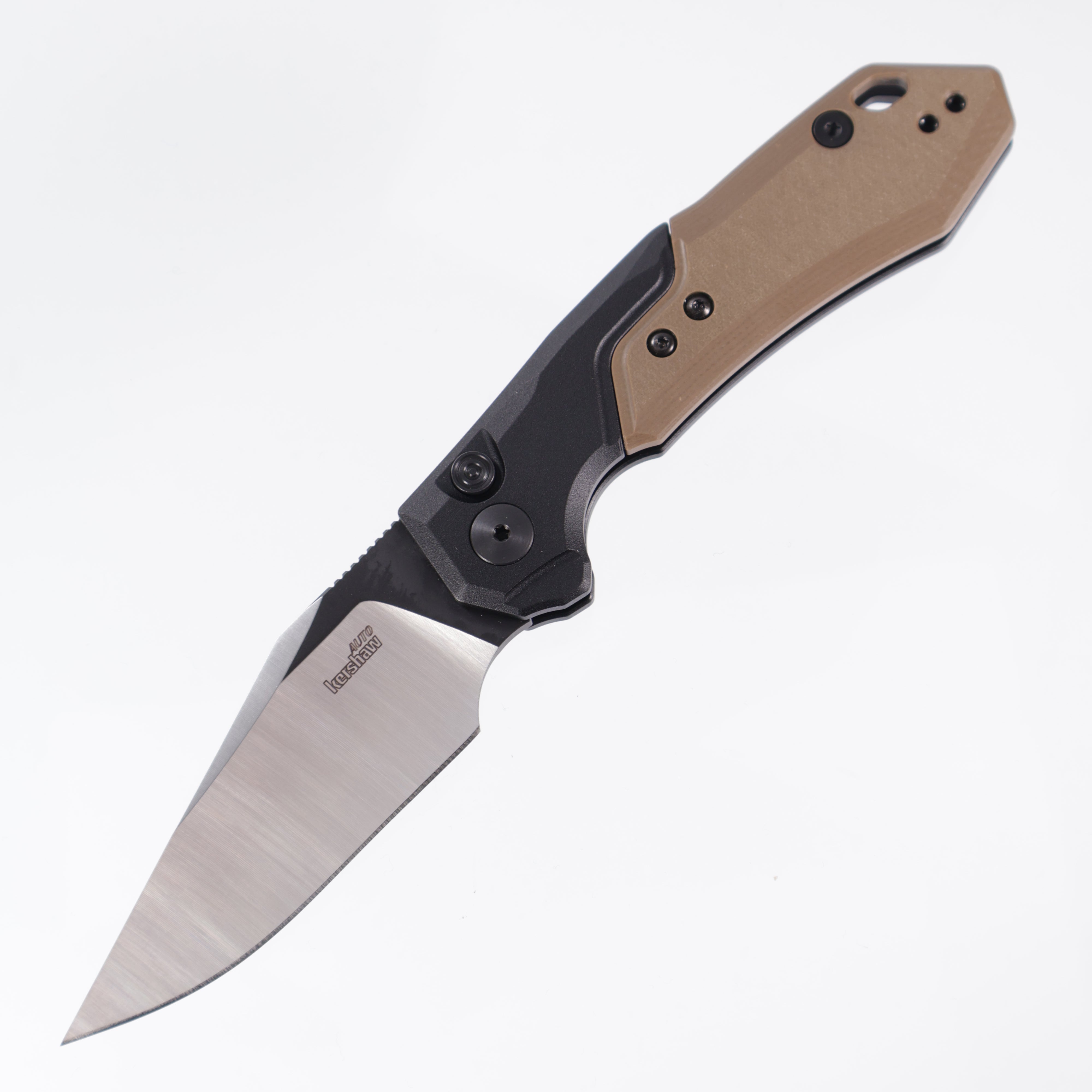 Kershaw Launch 19 - Two-Tone CPM 154 - Black Anodized Aluminum & Brown G-10 - 7851