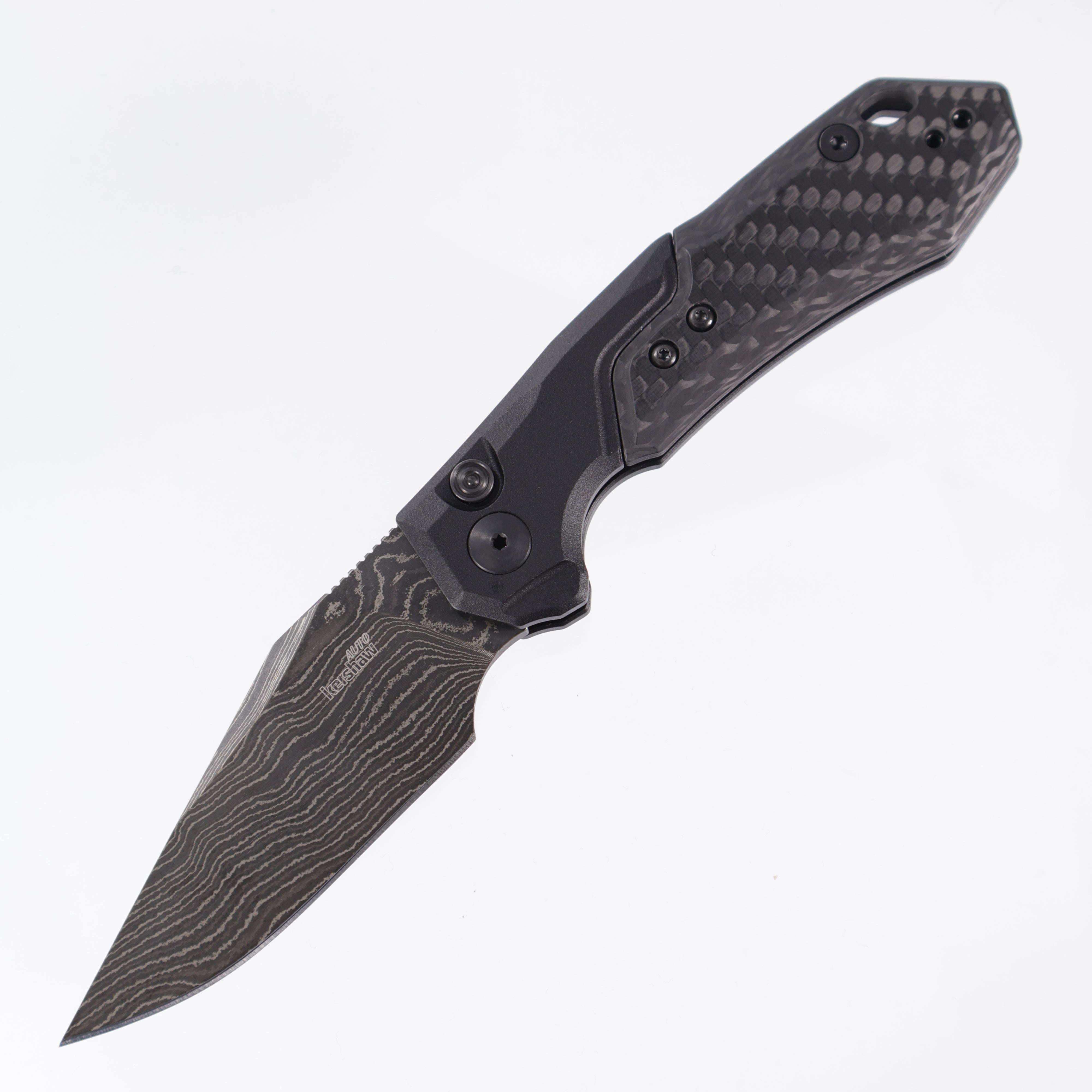 Kershaw Launch 19 - Black Damascus - Carbon Fiber & Black Anodized Aluminum - 7851CFDAM