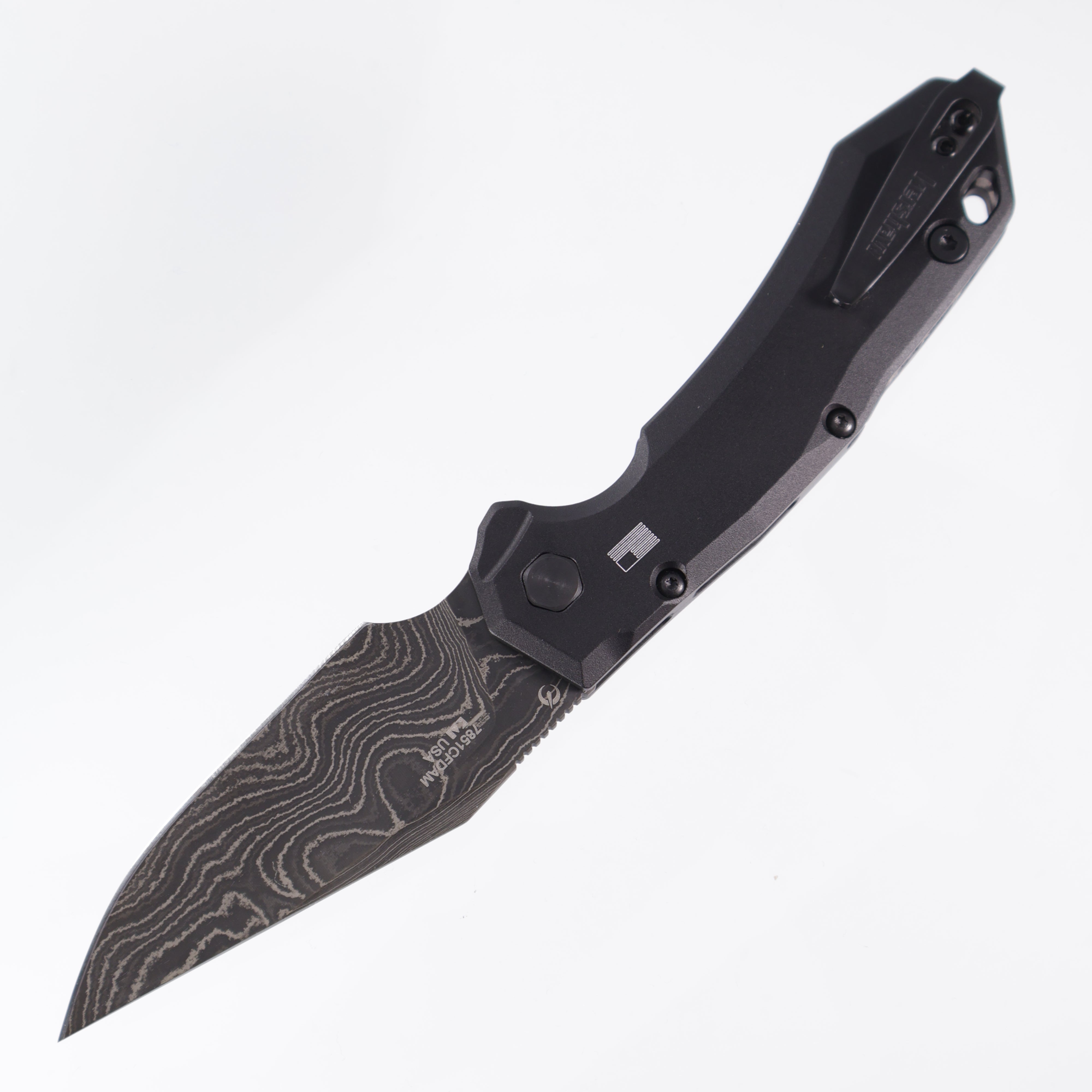 Kershaw Launch 19 - Black Damascus - Carbon Fiber & Black Anodized Aluminum - 7851CFDAM