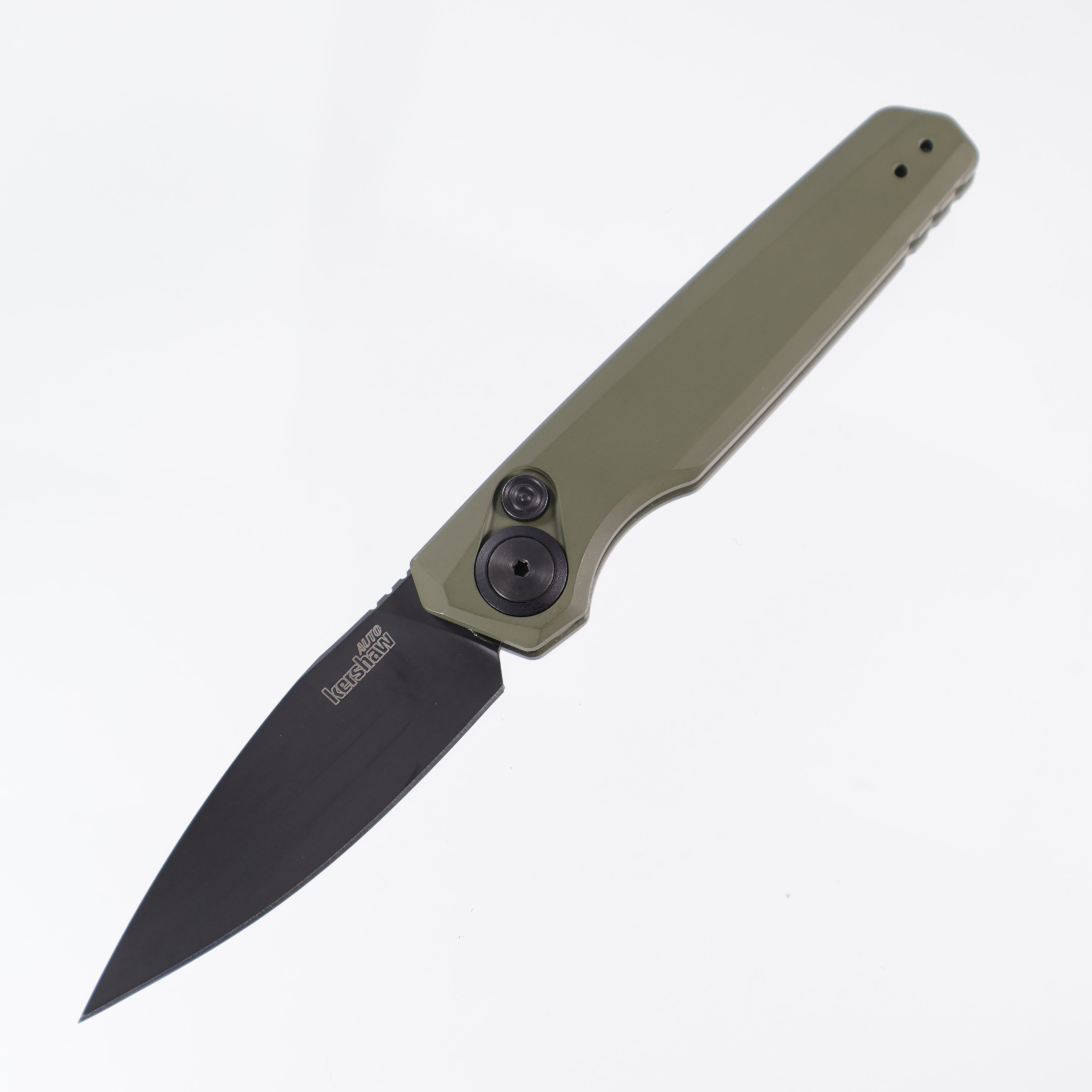 Kershaw Launch 18 - DLC CPM 154 - Olive Green Anodized Aluminum - 7551OLBLK