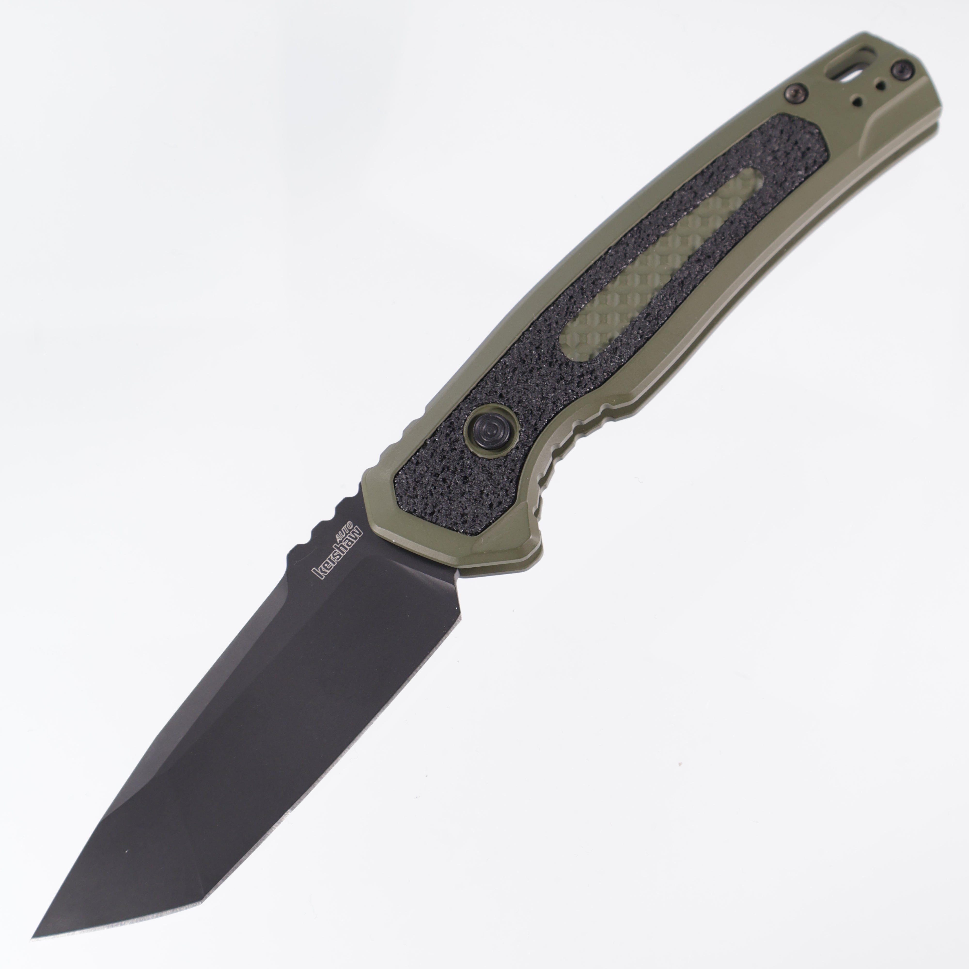 Kershaw Launch 16 - CPM M4 - Green Cerakote & Trac-Tec inserts - 71050LBLK