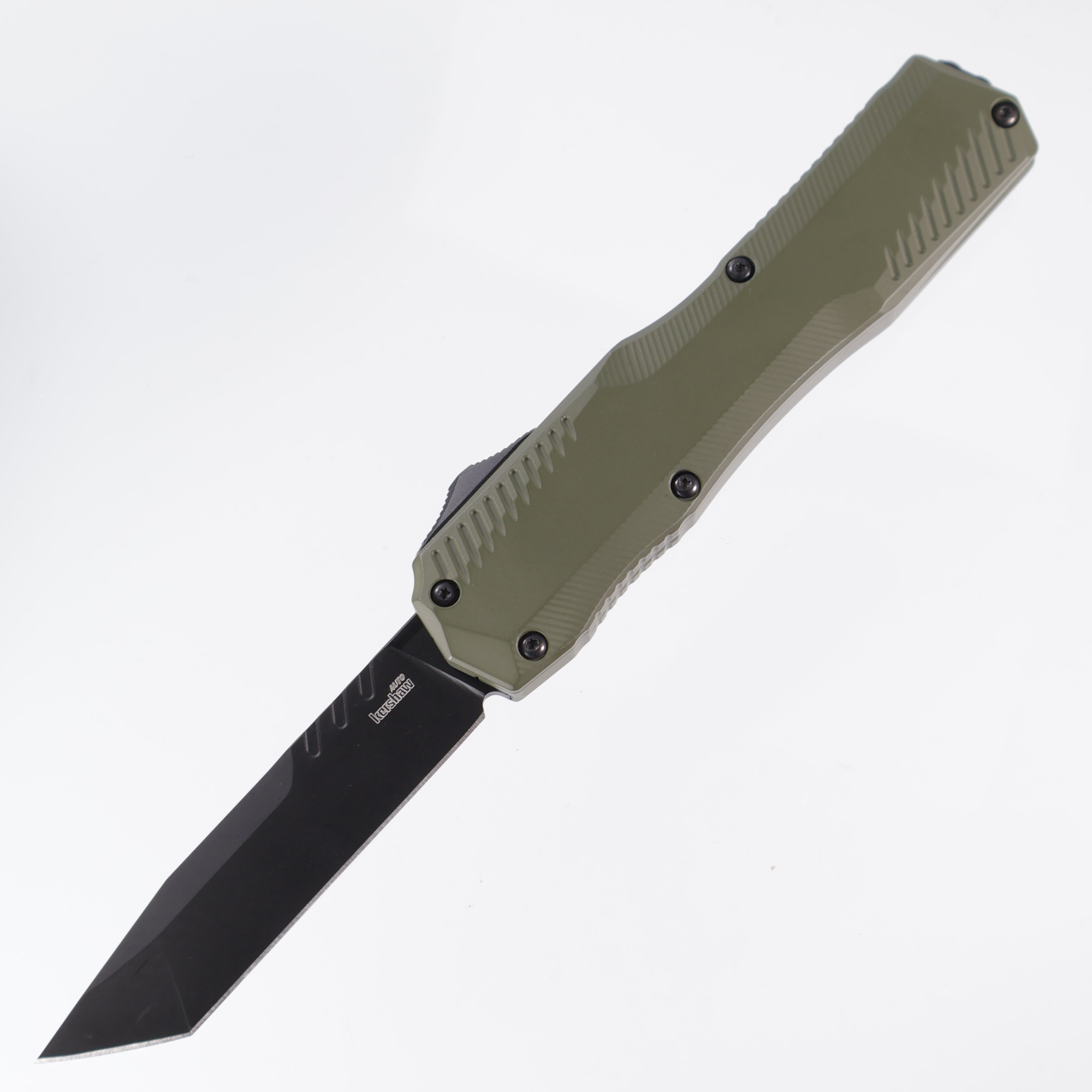 Kershaw Livewire - Magnacut Tanto Black - Olive Green Aluminum - 9000TOLBLK