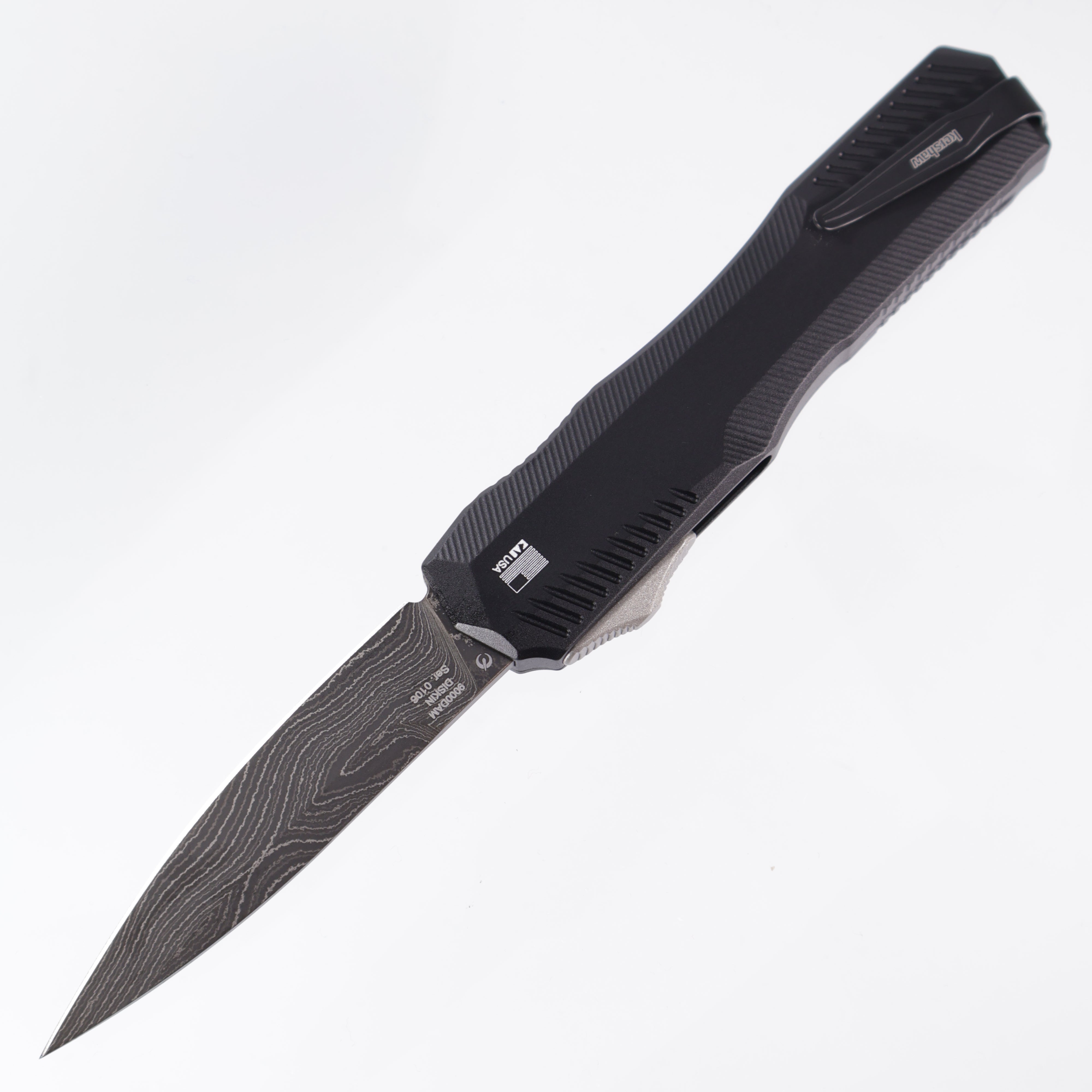 Kershaw Livewire - Black Damascus - Black Aluminum - 9000DAM