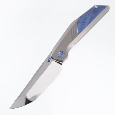 Ketuo Raijin - Stonewash Titanium w/ Timascus Inlays, Collars & Backspacer - Mirror Polish M390 - MP