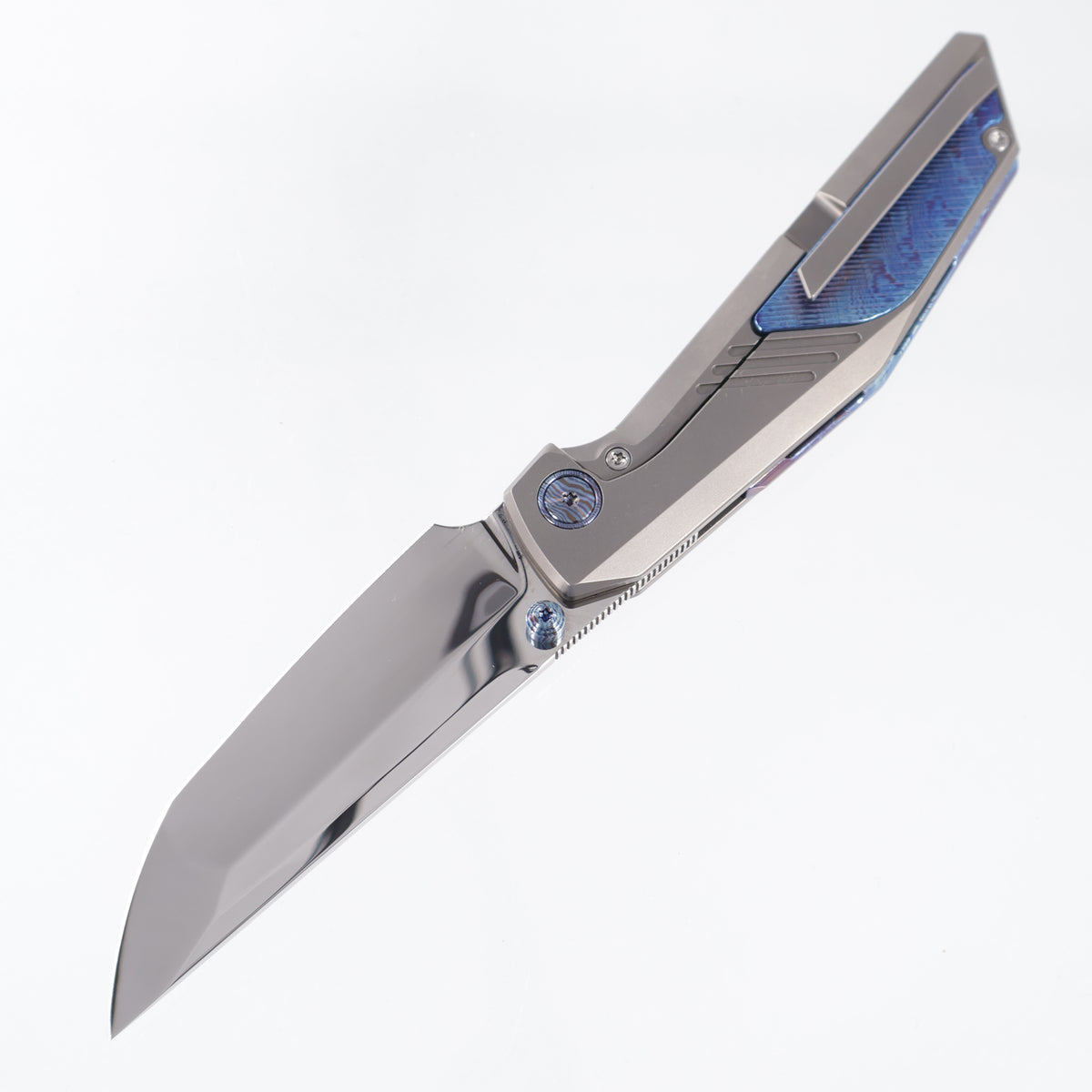 Ketuo Raijin - Stonewash Titanium w/ Timascus Inlays, Collars & Backspacer - Mirror Polish M390 - MP