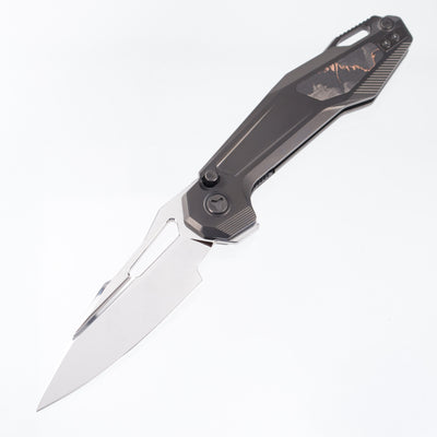 Ketuo Griffin V4 - DLC Titanium w/ Copper Carbon Fiber Inlays - Mirror Polish M390 - DLC/MP