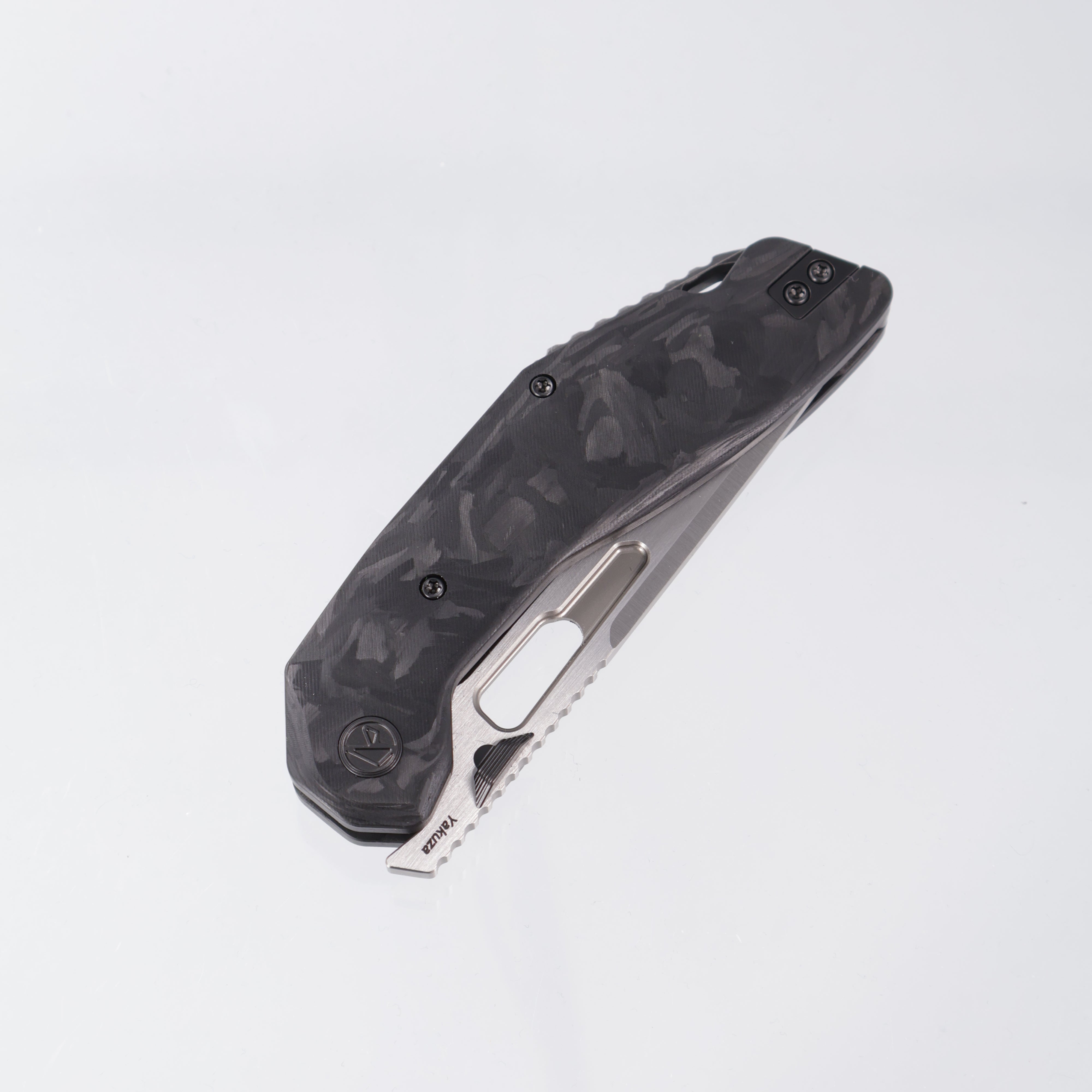 Ketuo Yakuza - Satin 154CM - Marbled Carbon Fiber - CF BK/S