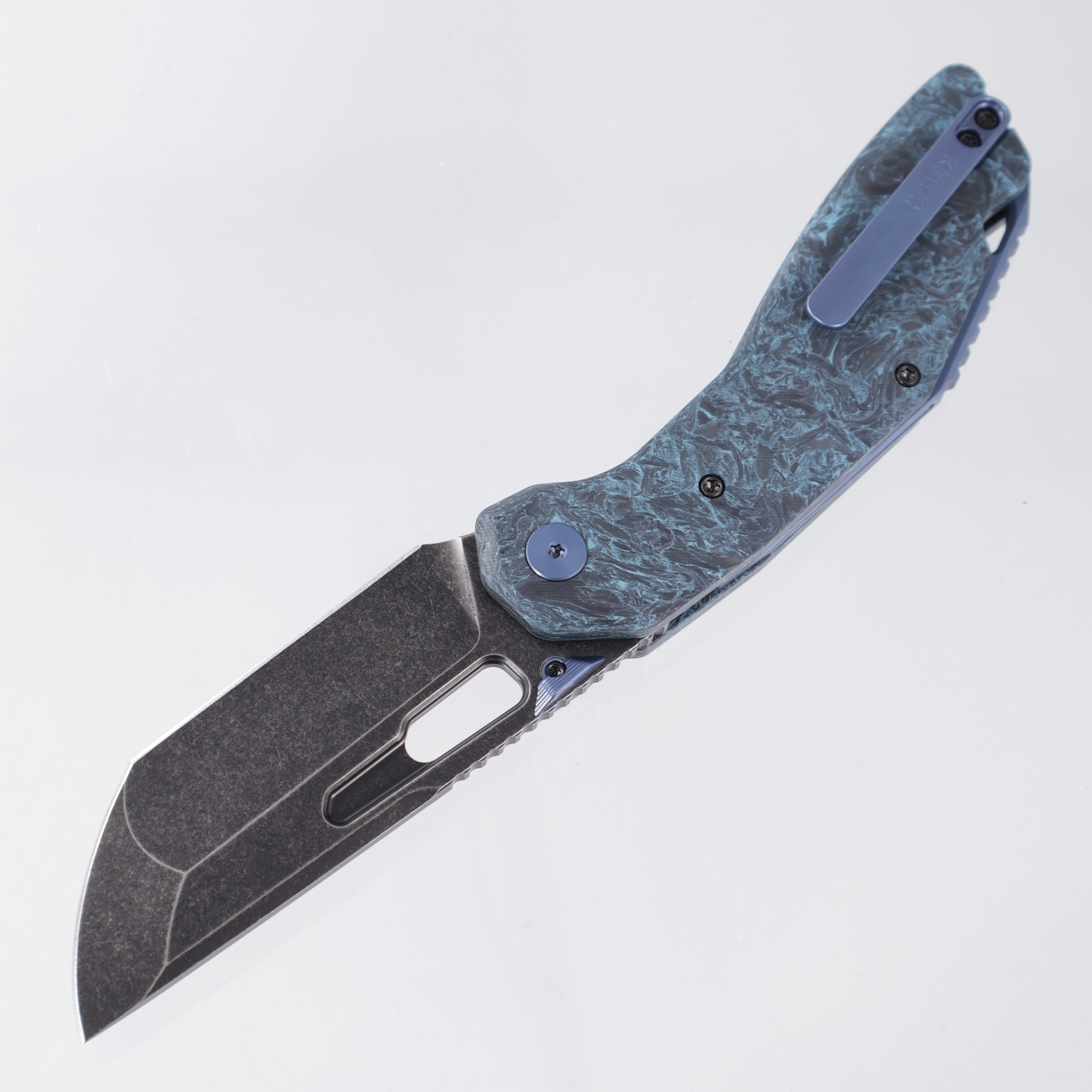 Ketuo Yakuza - Blackwash 154CM - Blue Marbled Carbon Fiber - CF BL/SW