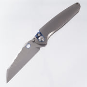 Ketuo Dirty Bird - Beadblast Titanium w/ ZircuTi Pivot Collar & Pocket Clip - Pearlescent M390 w/ Rock Pattern - P