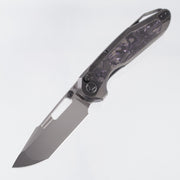 Ketuo Triad TC - Black Stonewash Titanium w/ Purple Carbon Fiber Inlays - Pearlescent M390 - PUE/P