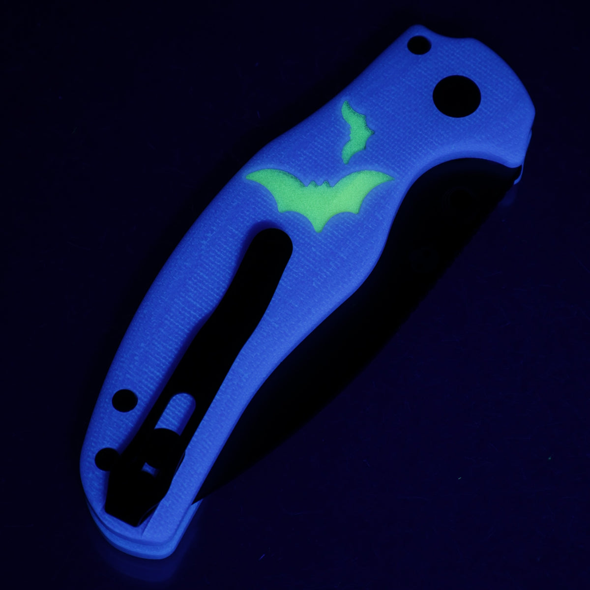 Kizer Halloween Sheepdog C01C 2.9 BD - Purple GITD G10 w/ Yellow GITD Acrylic Inlay - Matte DLC Ultra M390 - Ki3488.29BDHW1