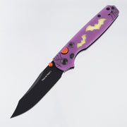 Kizer Halloween Pokiman BC - Purple GITD G10 w/ Yellow GITD Acrylic Inlay - Black PVD AEB-L - V3789HW1