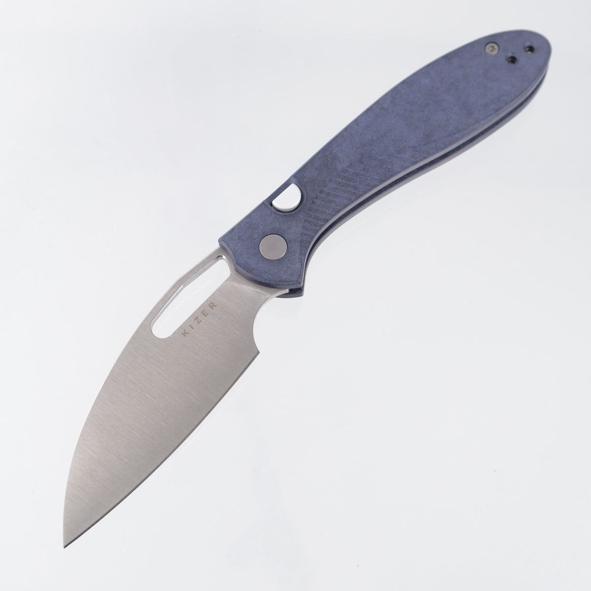 Kizer Masu - Blue Canyon Richlite w/ Green GITD G10 Backspacer - Satin 14C28N - V3697A1