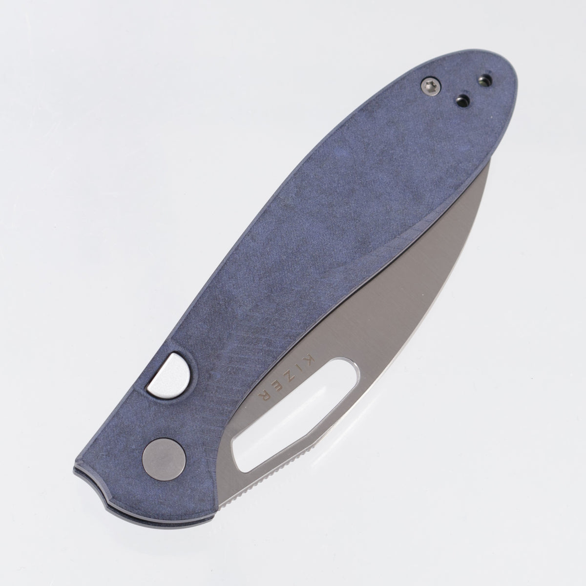 Kizer Masu - Blue Canyon Richlite w/ Green GITD G10 Backspacer - Satin 14C28N - V3697A1