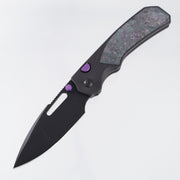 Kizer Durandal - Black Aluminum w/ Dark Matter Fat Carbon Inlays & Purple Accents - Black PVD S35VN - K3765BD1