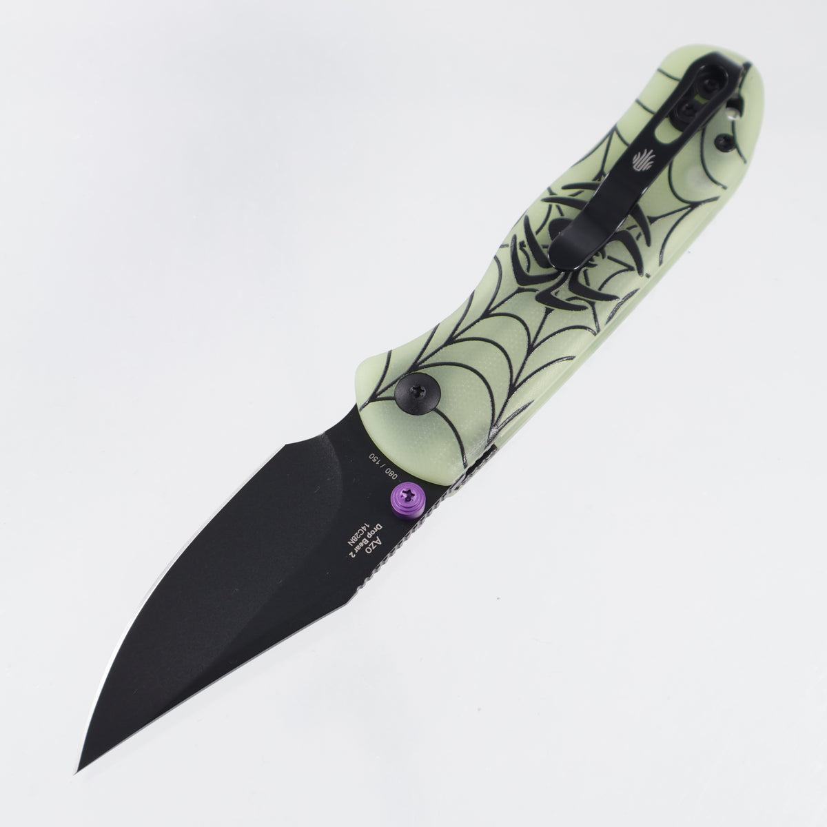 Kizer Halloween Drop Bear 2 - Green GITD G10 - Black PVD 14C28N - V3619.2BCE2