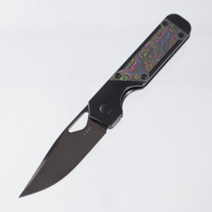 Kizer Mini Militaw - 80s Camo Carbon & Titanium - DLC M390 - Ki3634SA1