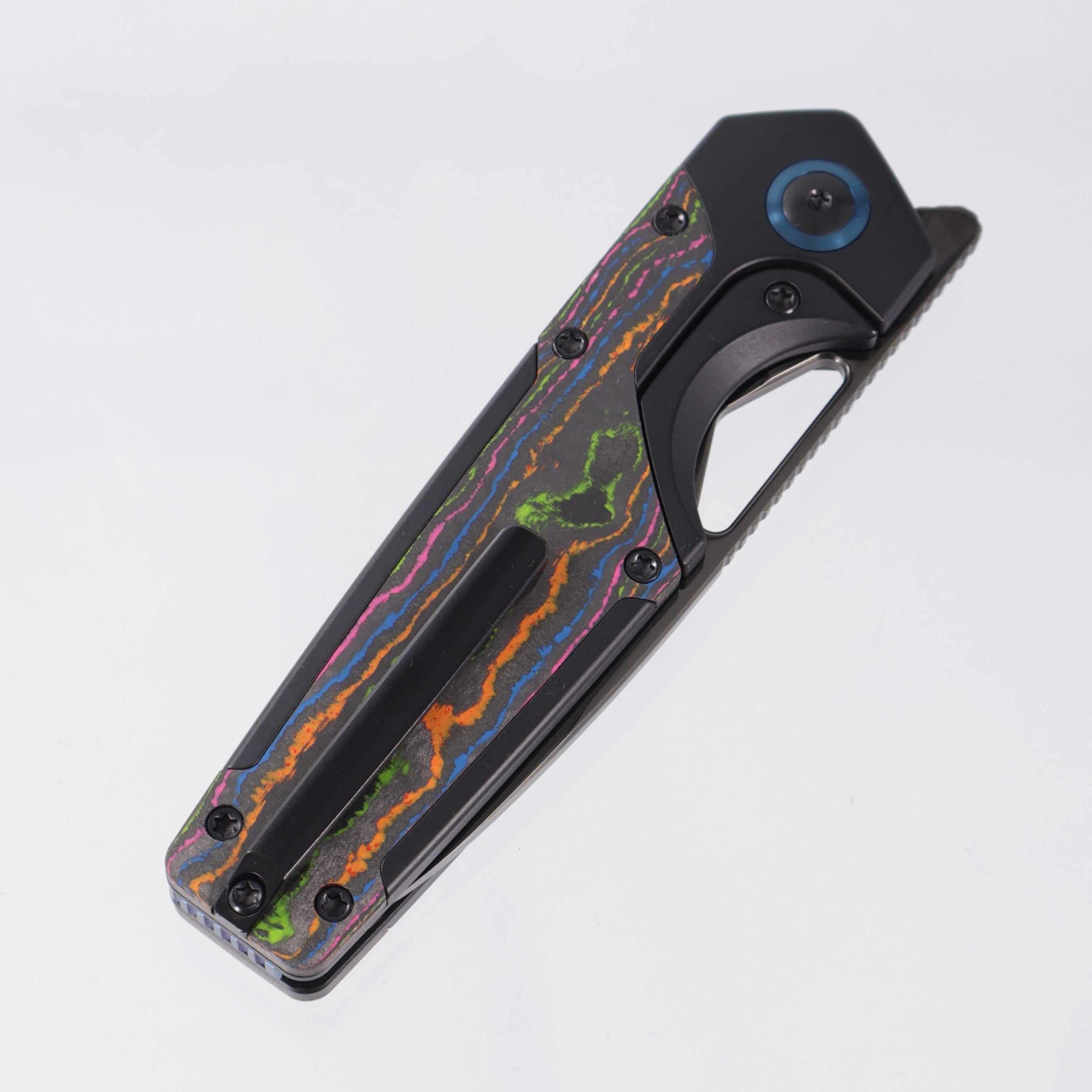 Kizer Serpentine - Black Titanium w/ 80s Camo Carbon Inlays - Polished DLC Ultra M390 - Ki3759FDE1 - BROP Exclusive