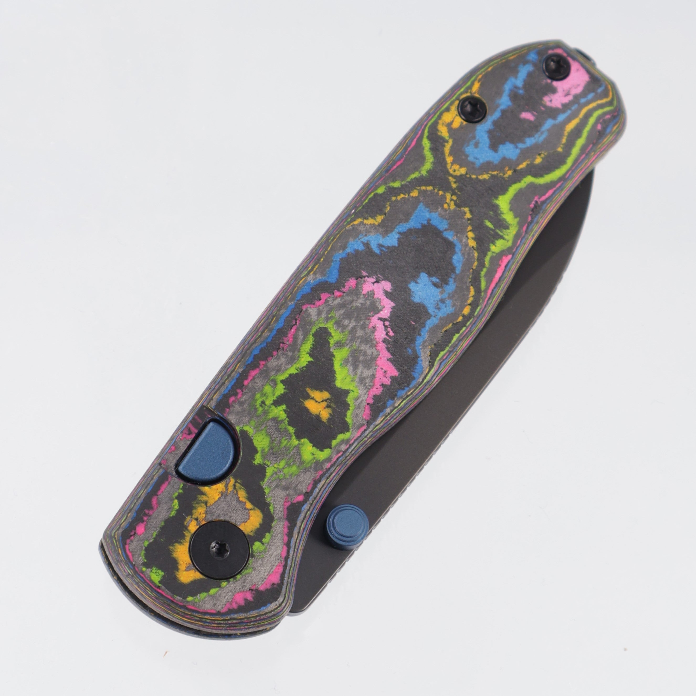 Kizer Drop Bear Zero - 80s Camo Carbon w/ Blue Accents - Matte DLC Ultra Elmax - Ki3619BDE7 - BROP Exclusive