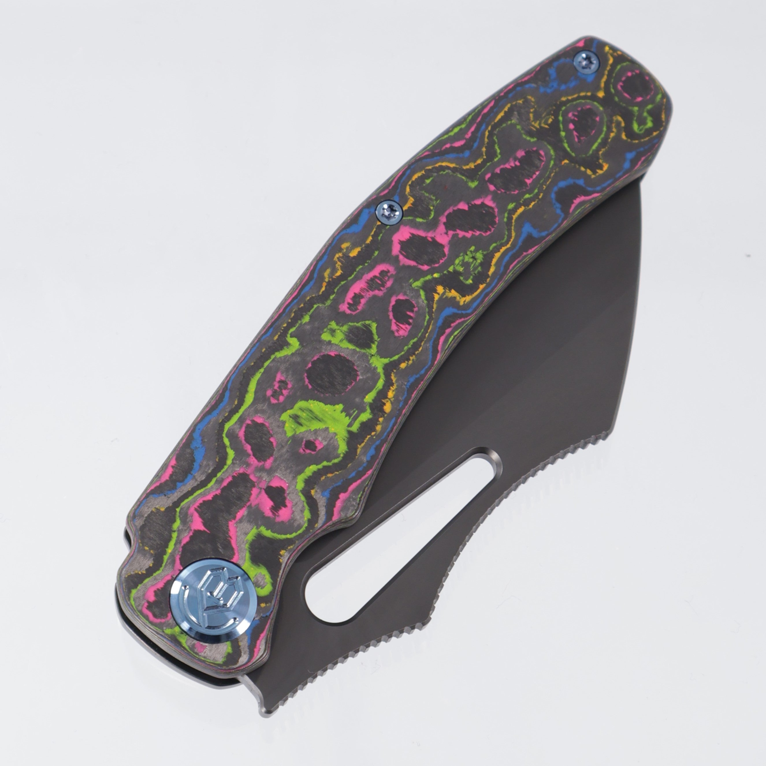 Kubey Sylow - 80s Camo Carbon/DLC Titanium w/ Blue Accents - DLC 20CV - KB260E - BR-OP Exclusive