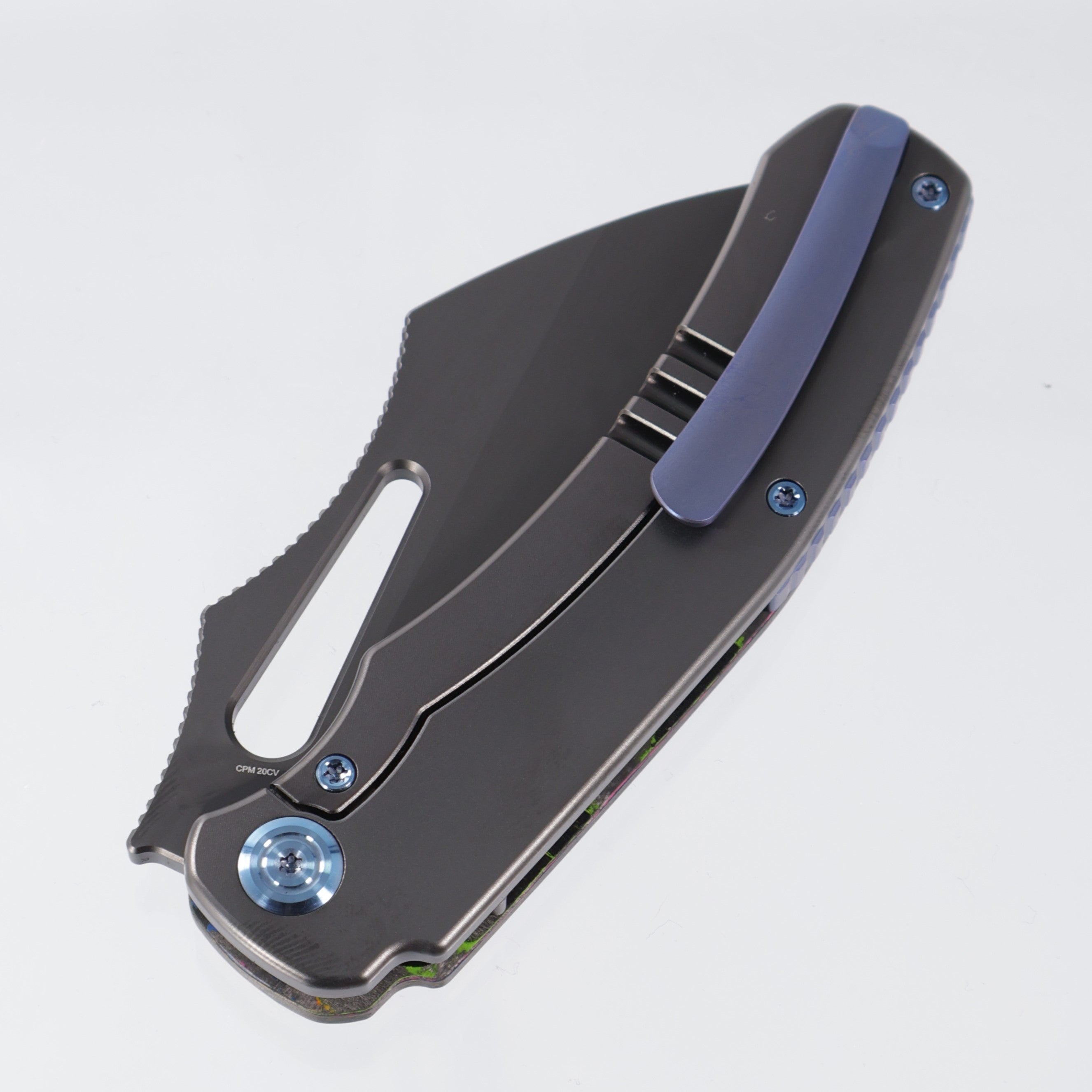 Kubey Sylow - 80s Camo Carbon/DLC Titanium w/ Blue Accents - DLC 20CV - KB260E - BR-OP Exclusive