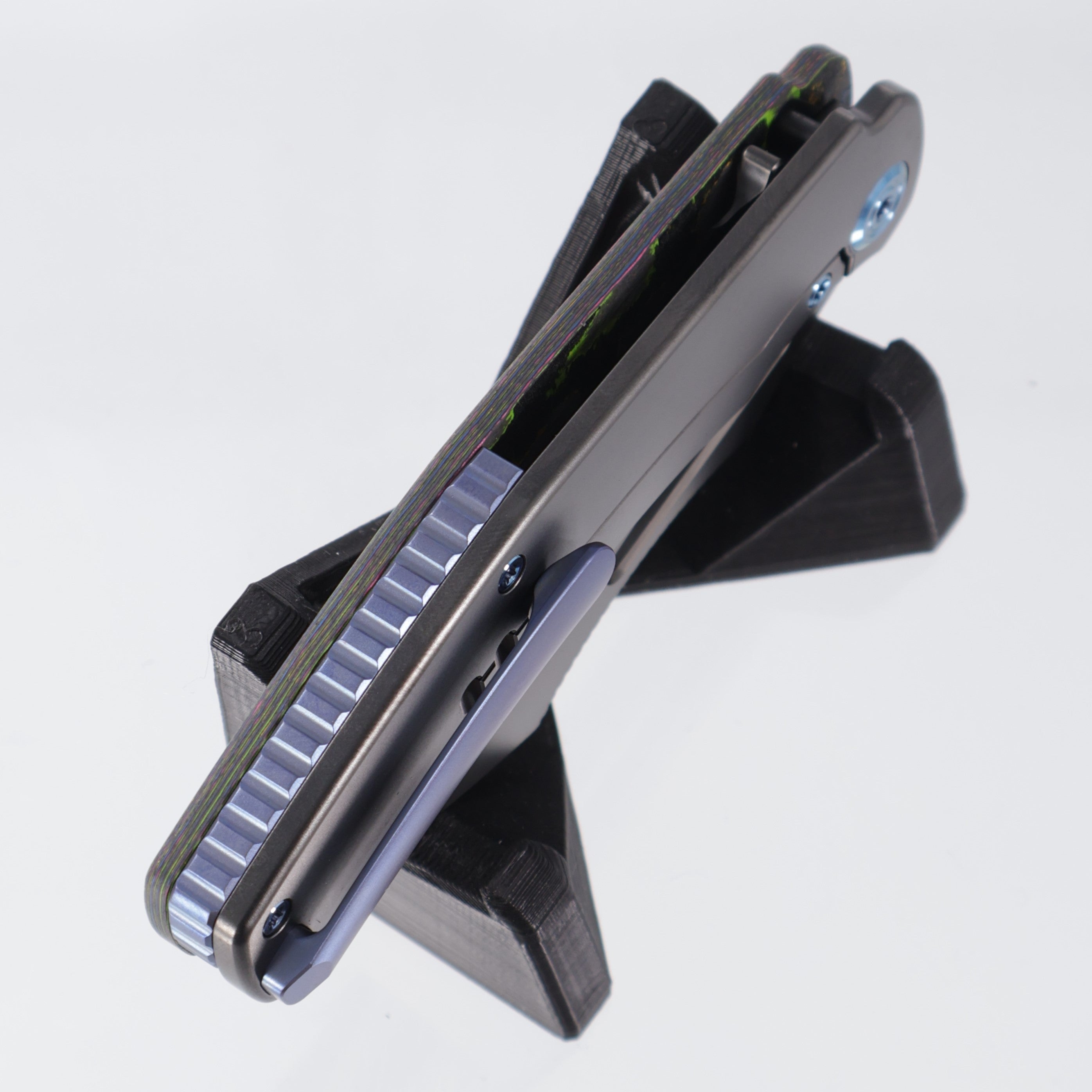 Kubey Sylow - 80s Camo Carbon/DLC Titanium w/ Blue Accents - DLC 20CV - KB260E - BR-OP Exclusive