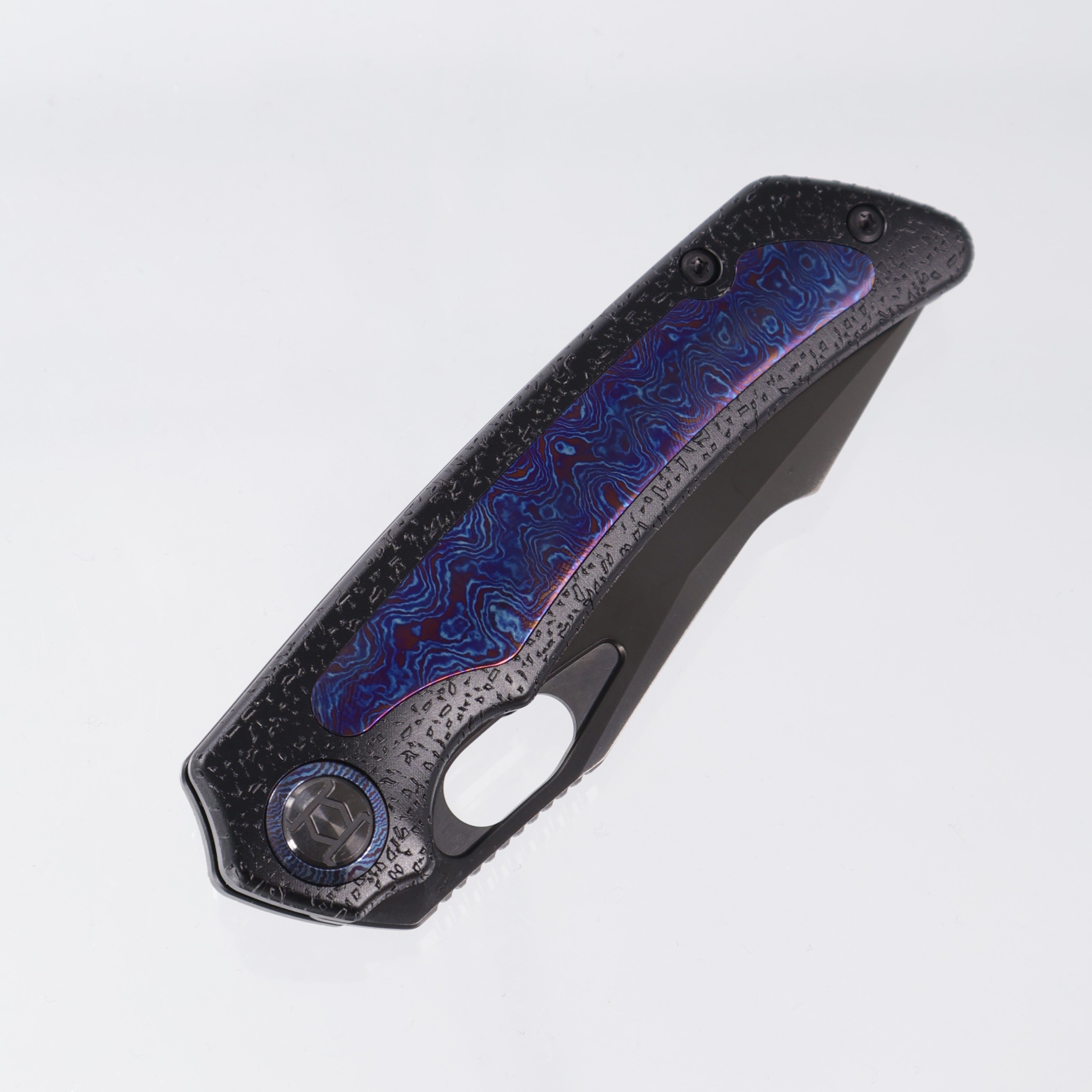 Kunwu Jericho - Vanax DLC Satin - Orange Peel PVD w/ Timascus Inlay - K713T-R1-4
