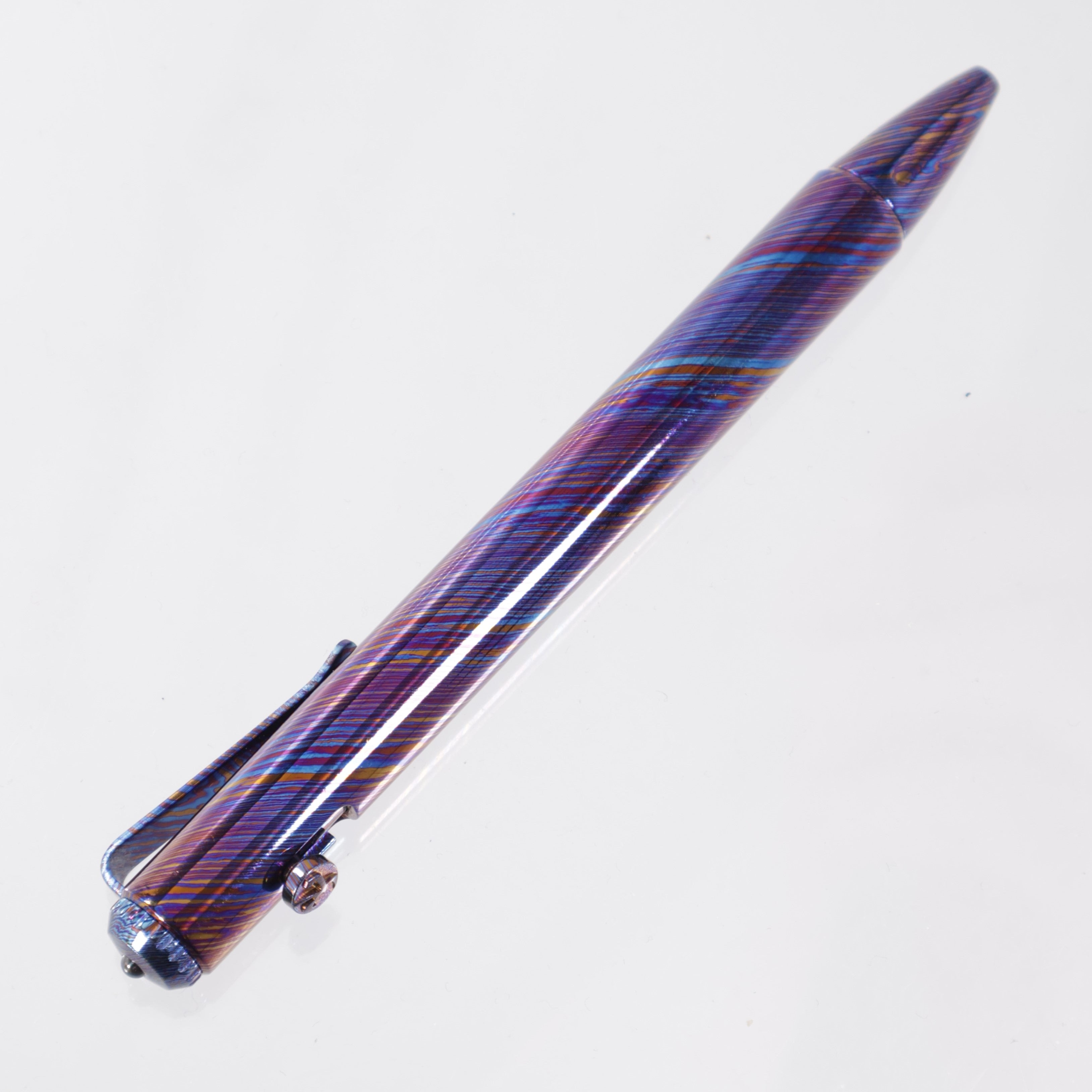 Kunwu Full Timascus Bolt Action Pen - KWPEN-1
