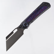 Kunwu Cochise - Black Honeydew Texture Titanium w/ Timascus Inlay - Satin DLC Vancron - 711-TR2-TM