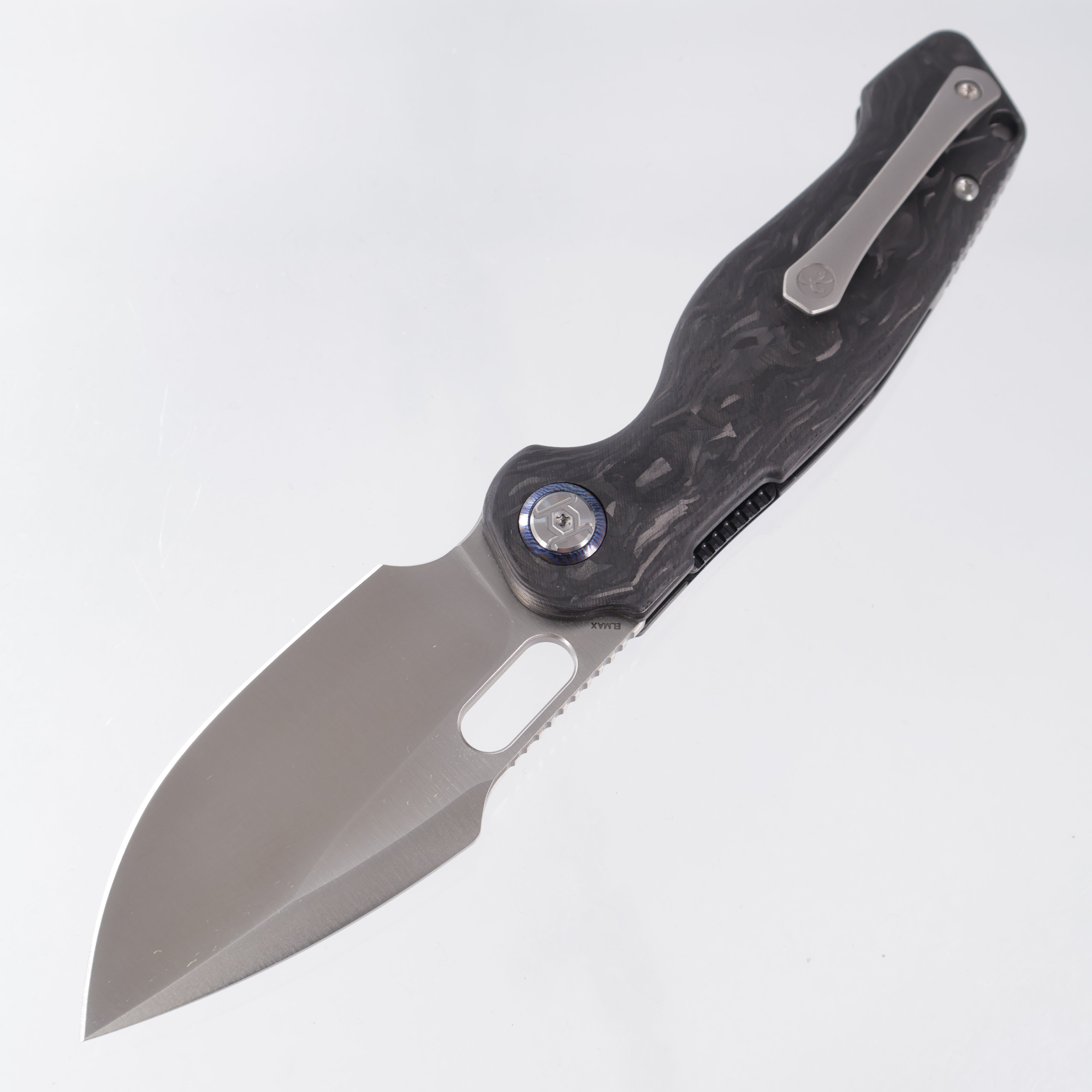 Kunwu Gringo Verta Lock - Marbled Carbon Fiber - Satin Elmax - B712-CF-2