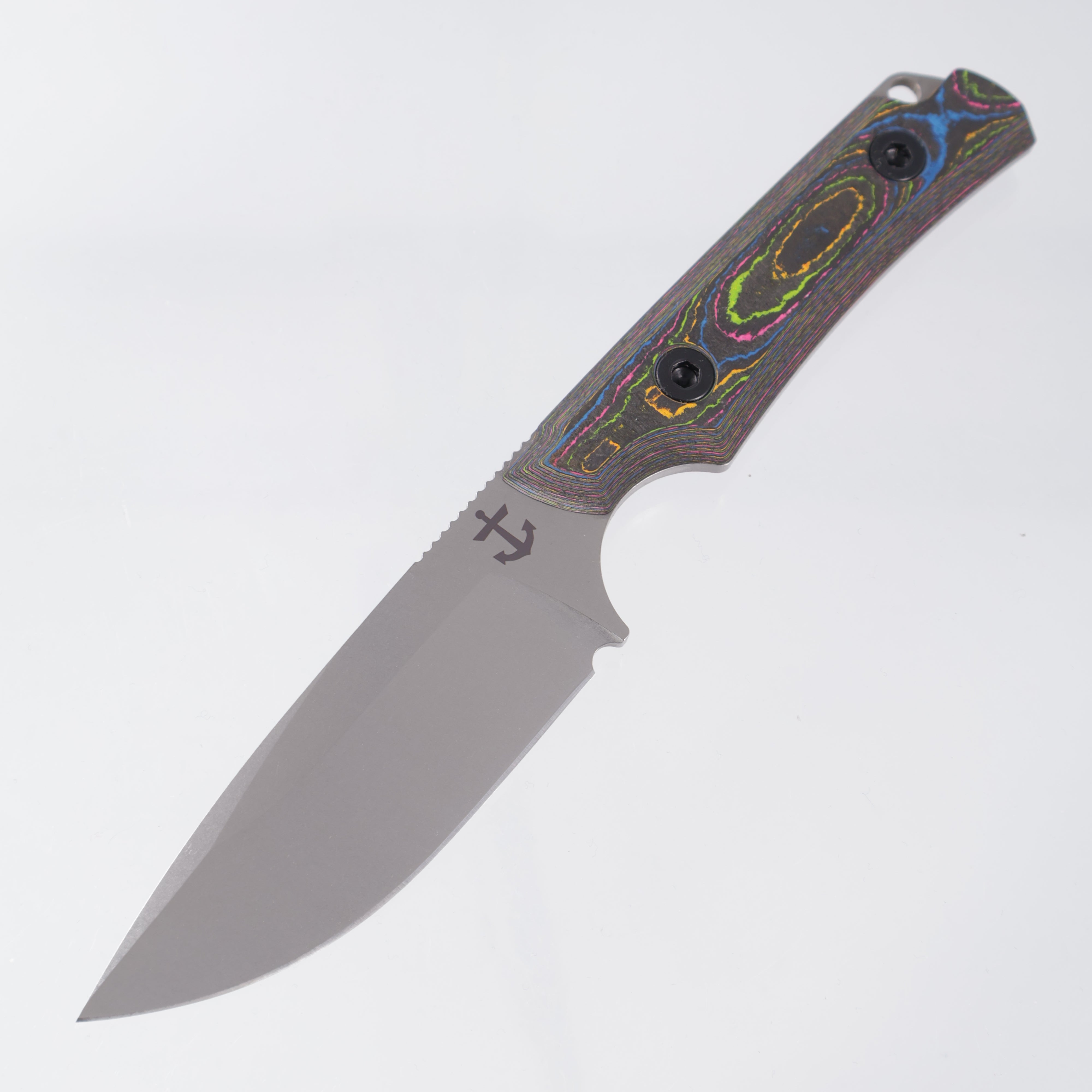Leucadia Blade Co. The Landshark - 80s Camo Carbon Handle Scales - Stonewash Magnacut