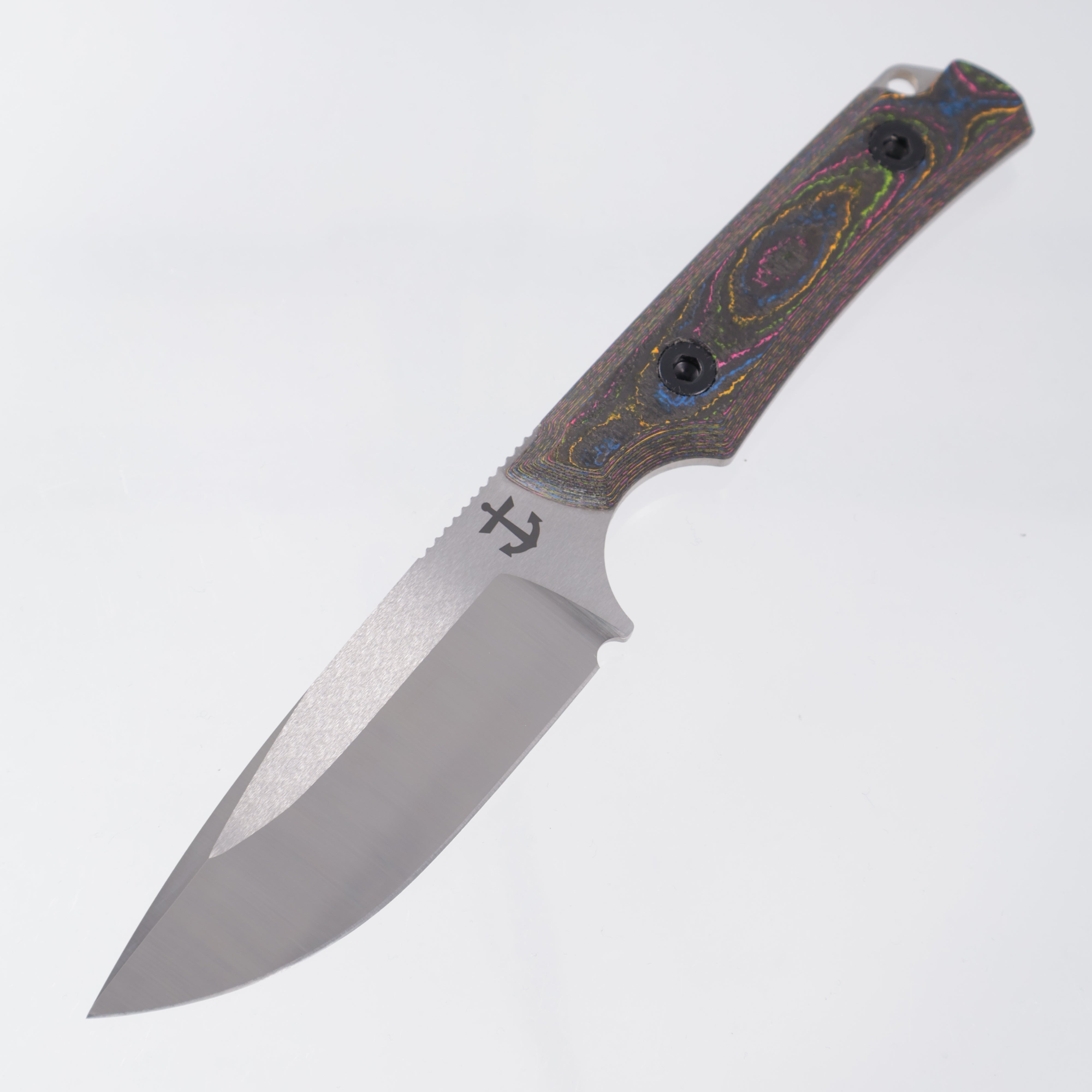 Leucadia Blade Co. The Landshark - 80s Camo Carbon Handle Scales - Satin Magnacut