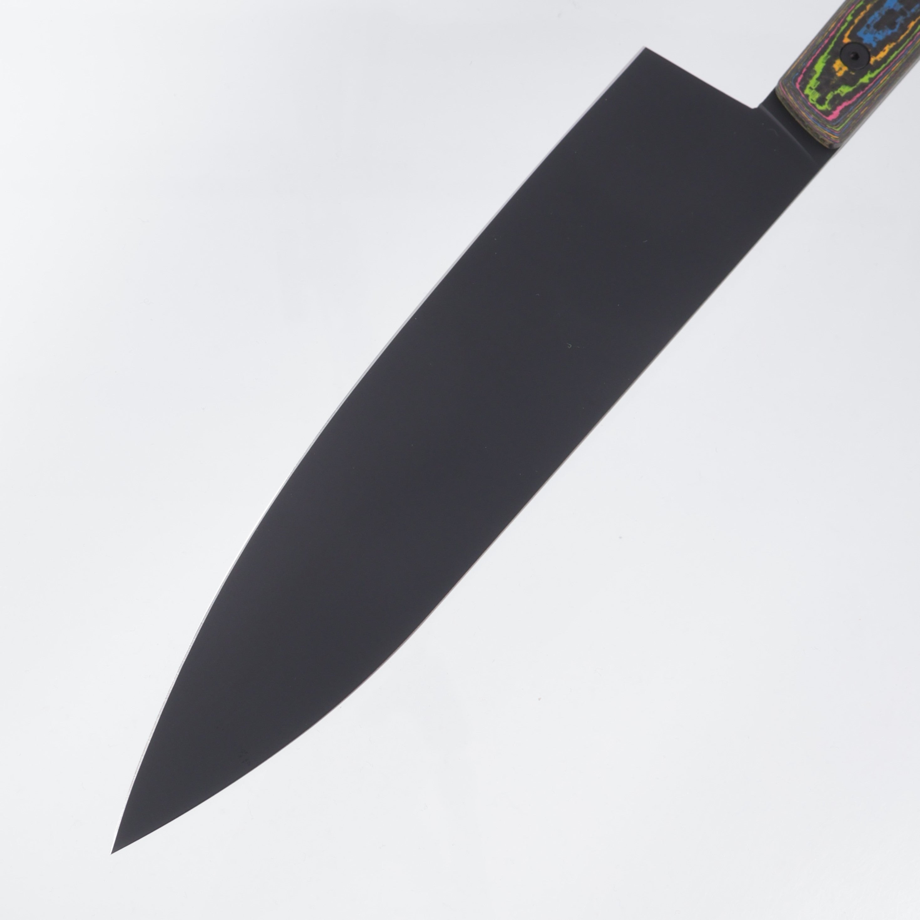 Leucadia Blade Co. The Chef Knife - 80s Camo Carbon Weave Scales - DLC AEB-L