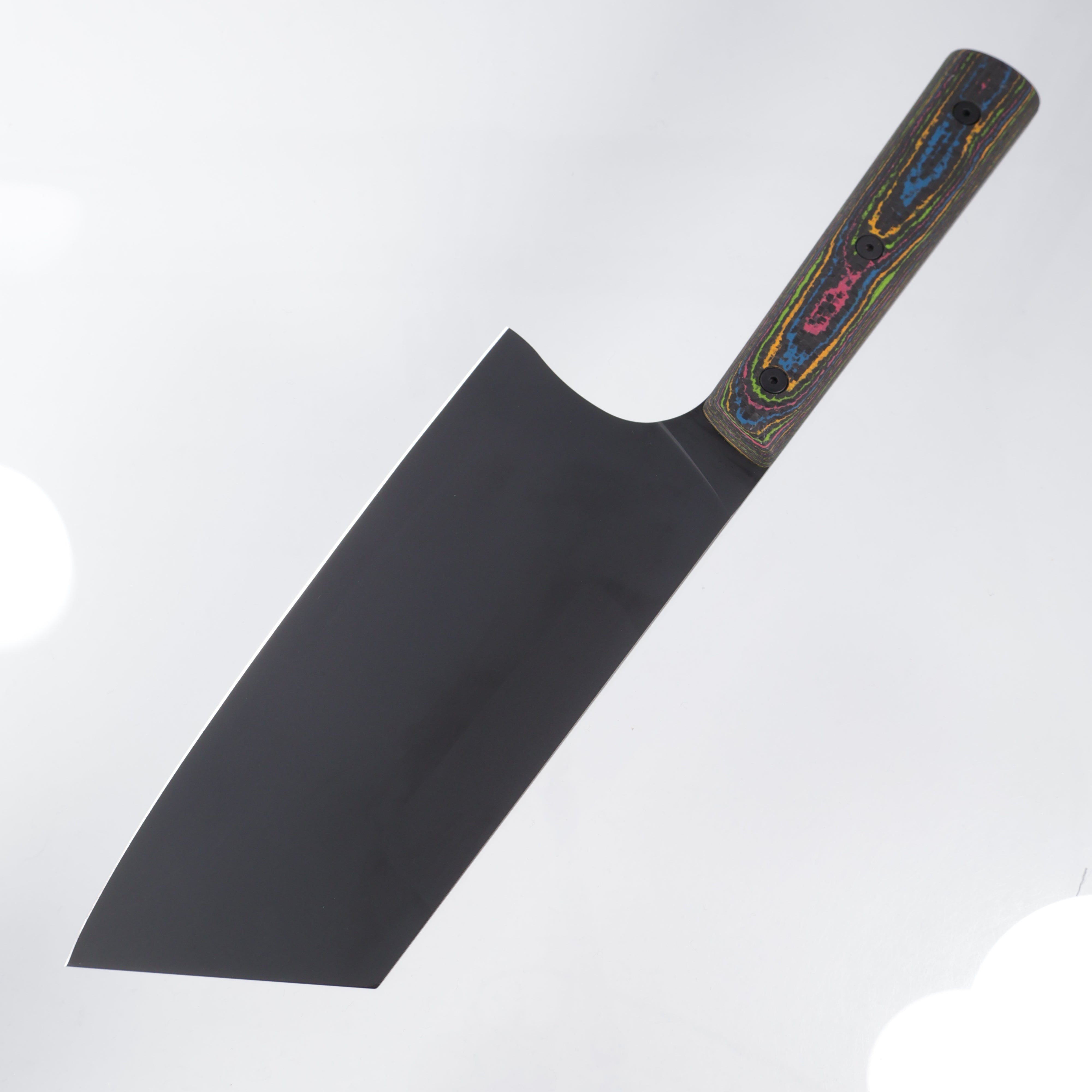 Leucadia Blade Co. El Choppo - 80s Camo Carbon Weave Scales - DLC AEB-L