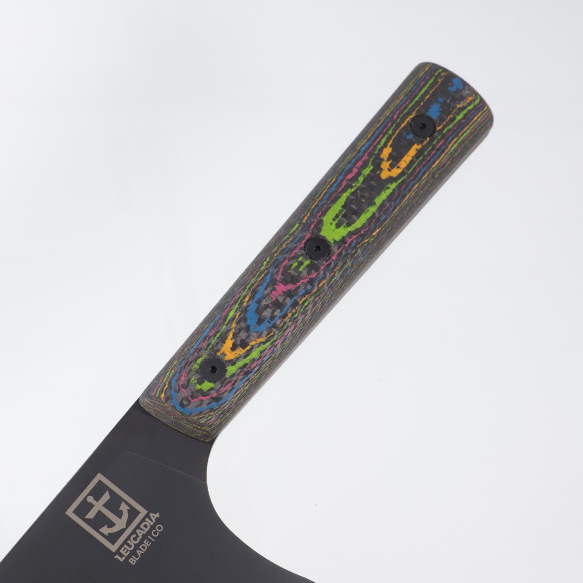 Leucadia Blade Co. El Choppo - 80s Camo Carbon Weave Scales - DLC AEB-L