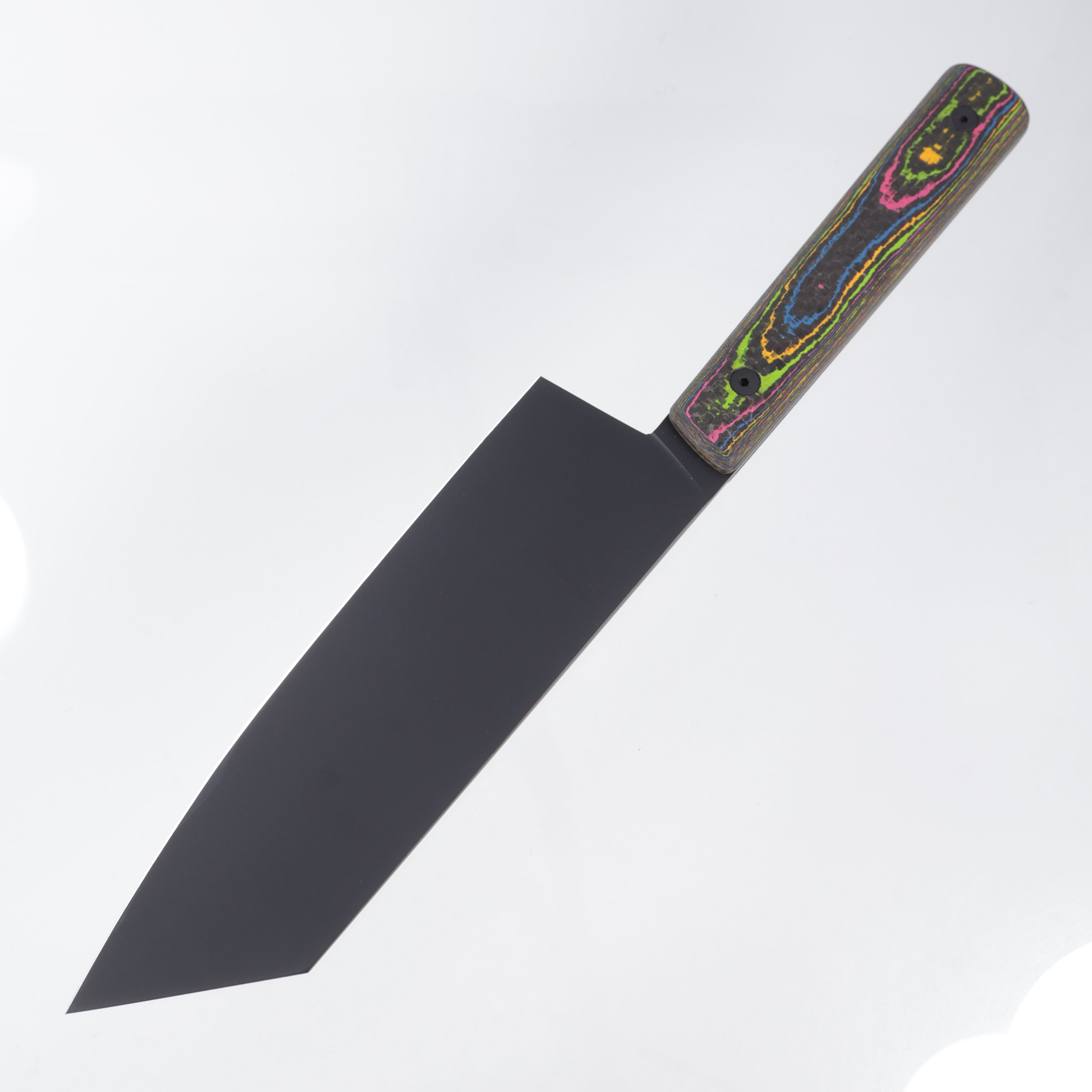 Leucadia Blade Co. The Bunka - 80s Camo Carbon Weave Scales - DLC AEB-L