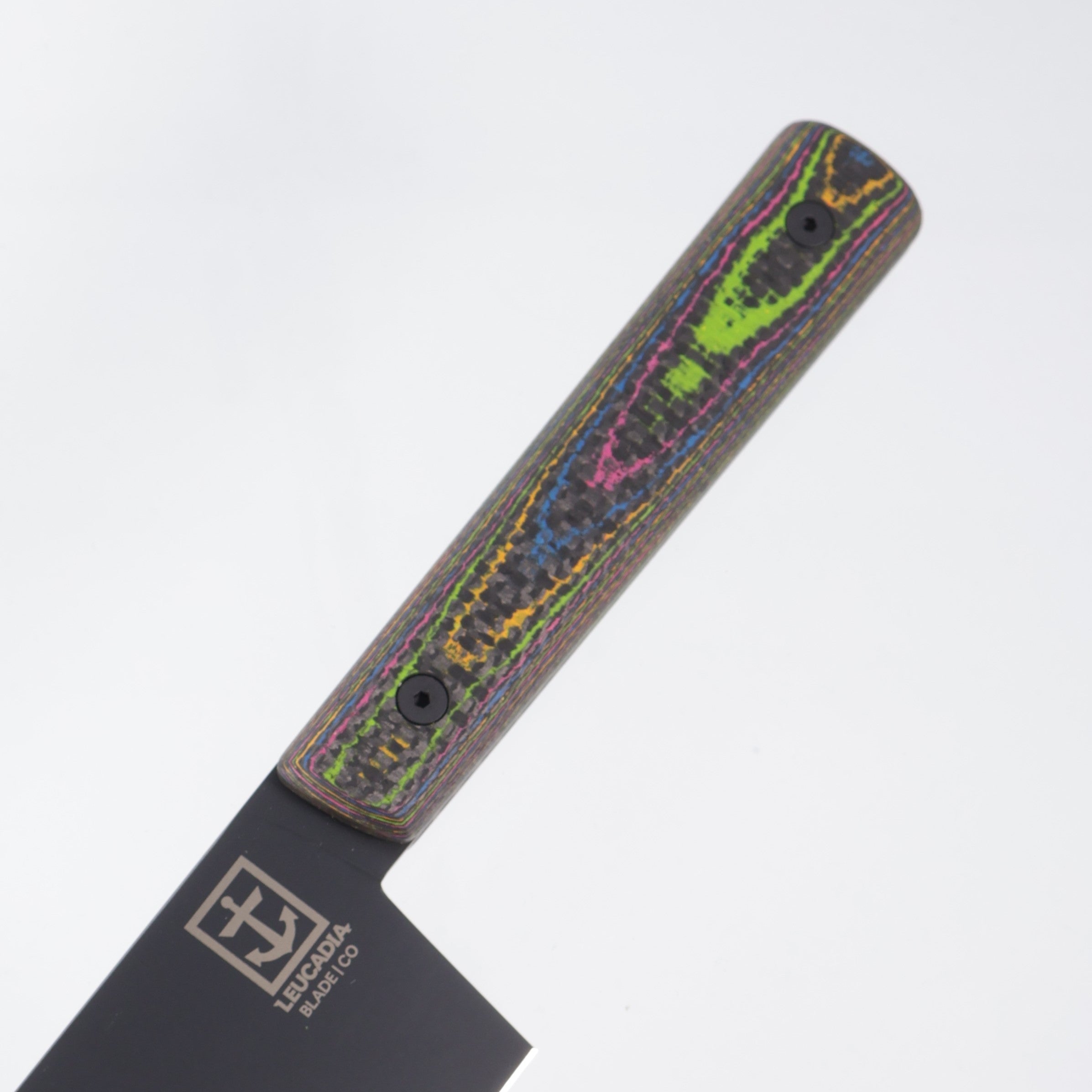 Leucadia Blade Co. The Bunka - 80s Camo Carbon Weave Scales - DLC AEB-L