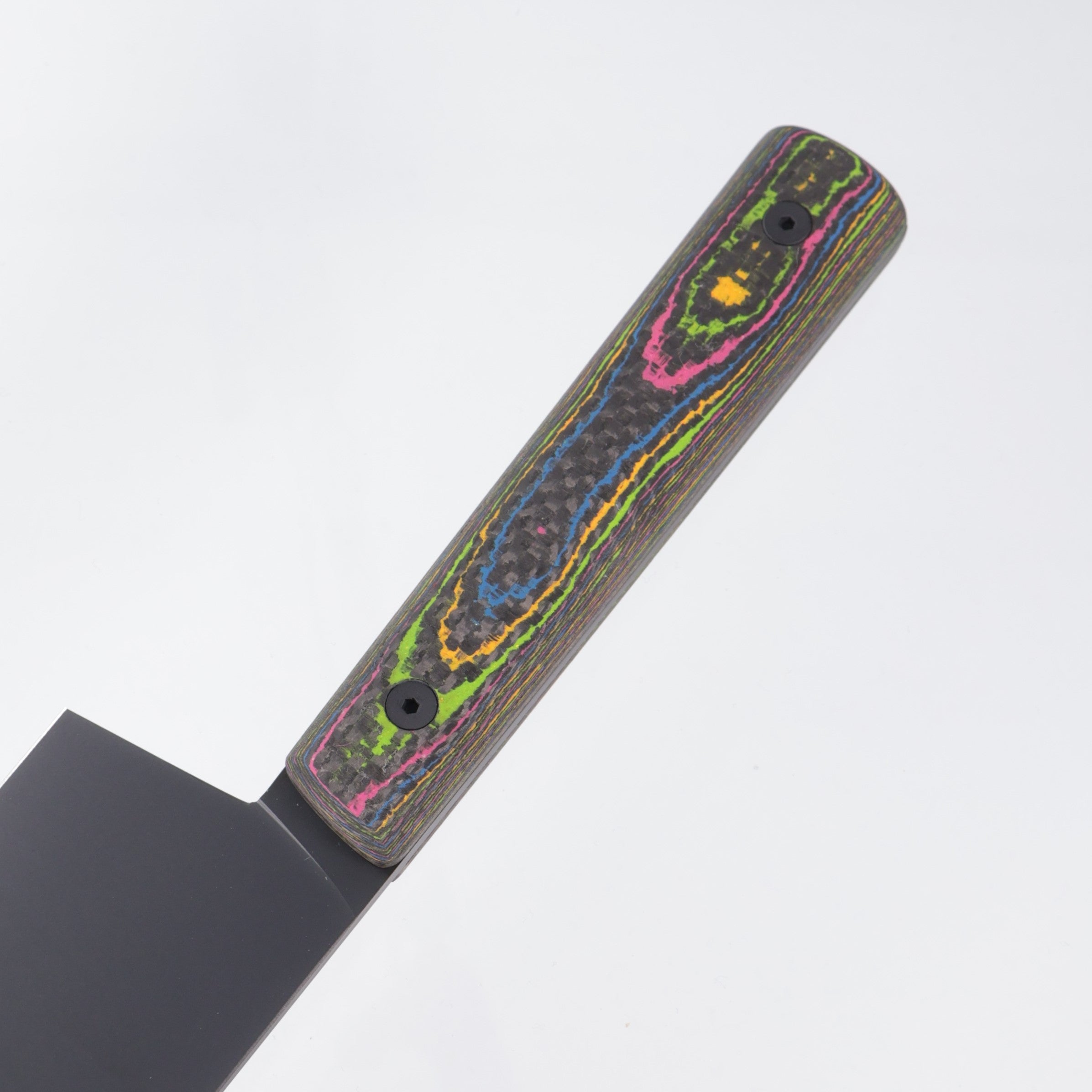 Leucadia Blade Co. The Bunka - 80s Camo Carbon Weave Scales - DLC AEB-L