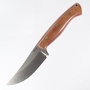 Lishen Knives Skinner - AEB-L - Natural Canvas Micarta w/ Thick Red liners - Brass pins